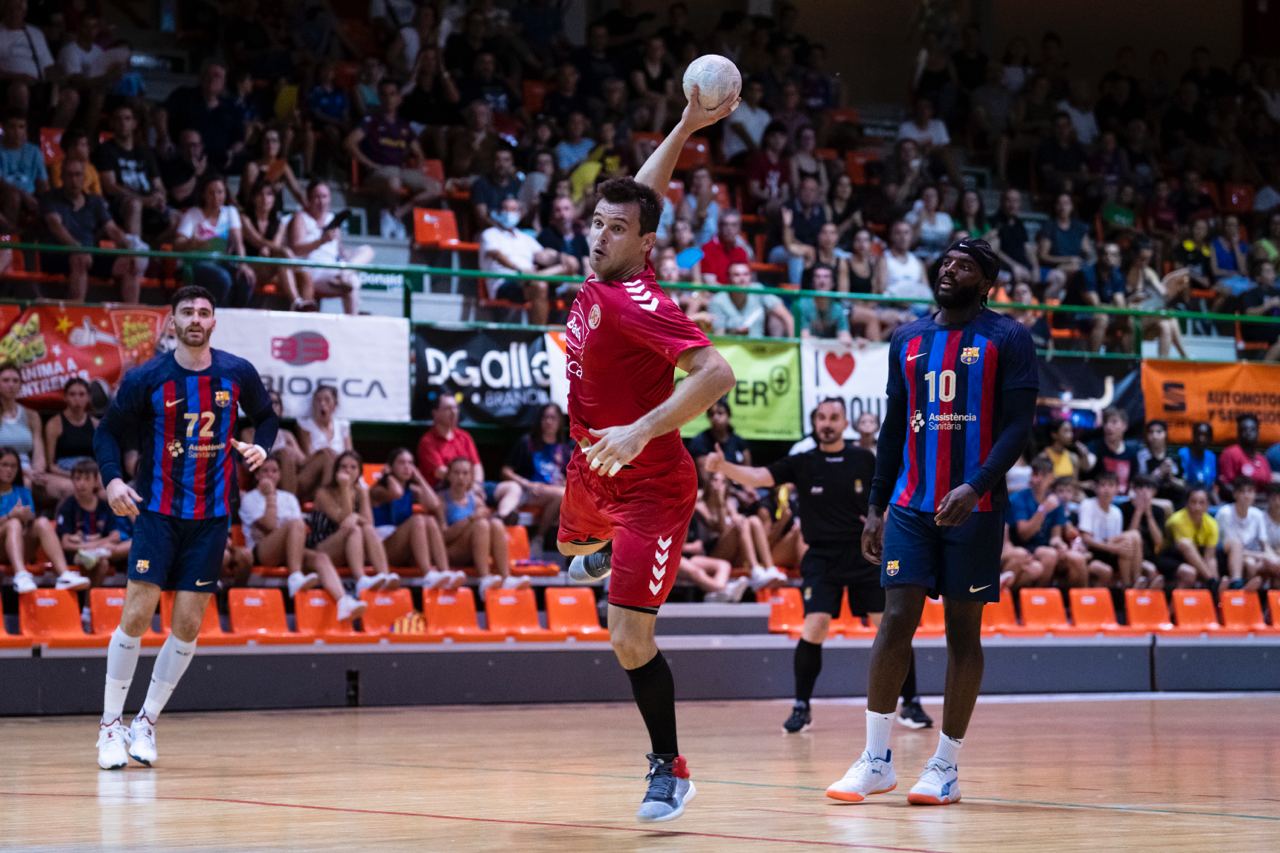 Imagen del encuentro entre el Barça y el Bada. Foto: Bada Huesca