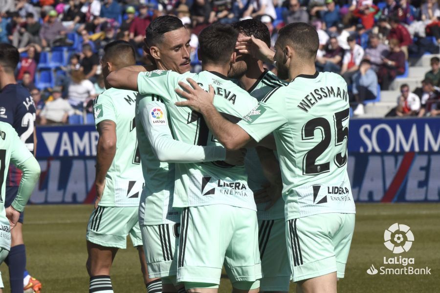 Celebración del gol del Granada