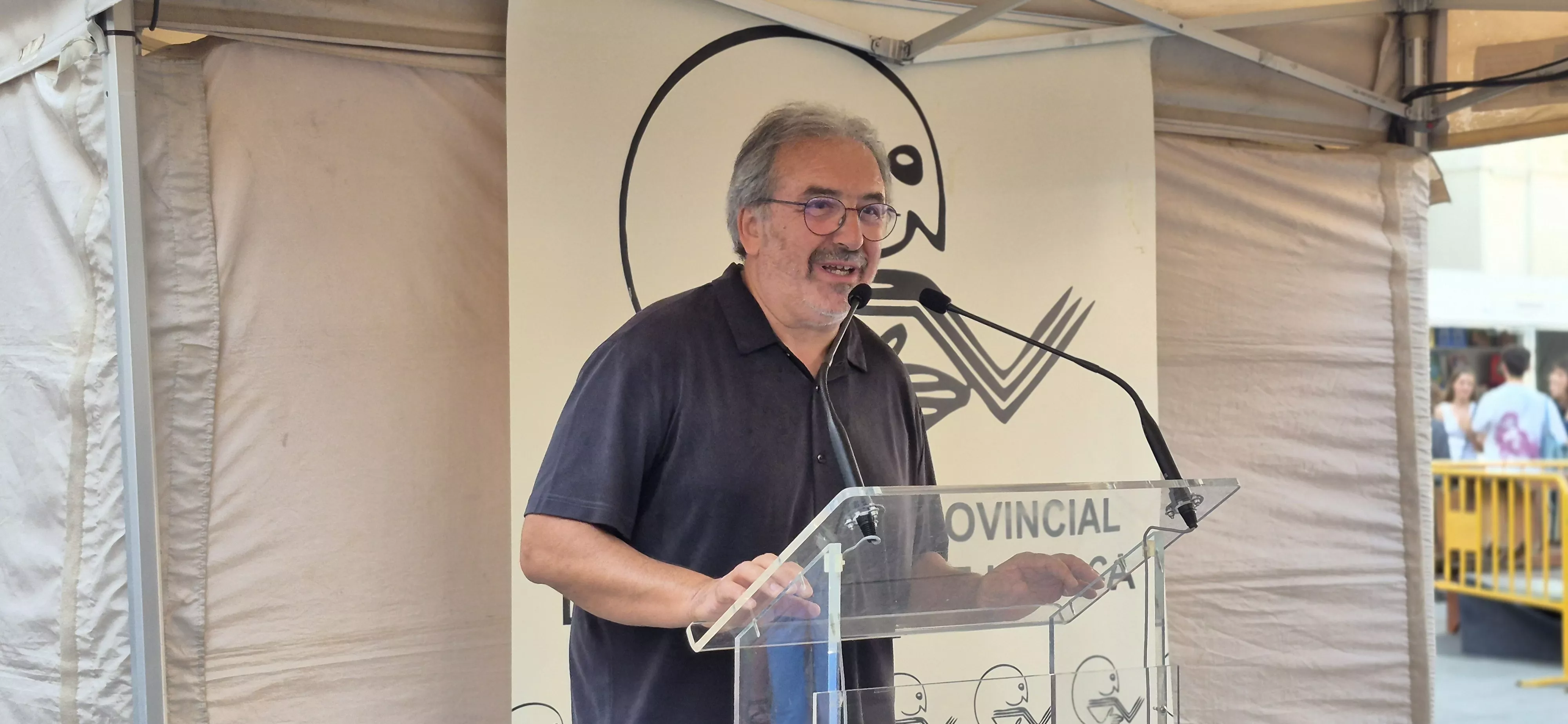 José Luis Acín. Inauguración de la 42ª Feria del Libro de Huesca. Foto Myriam Martínez