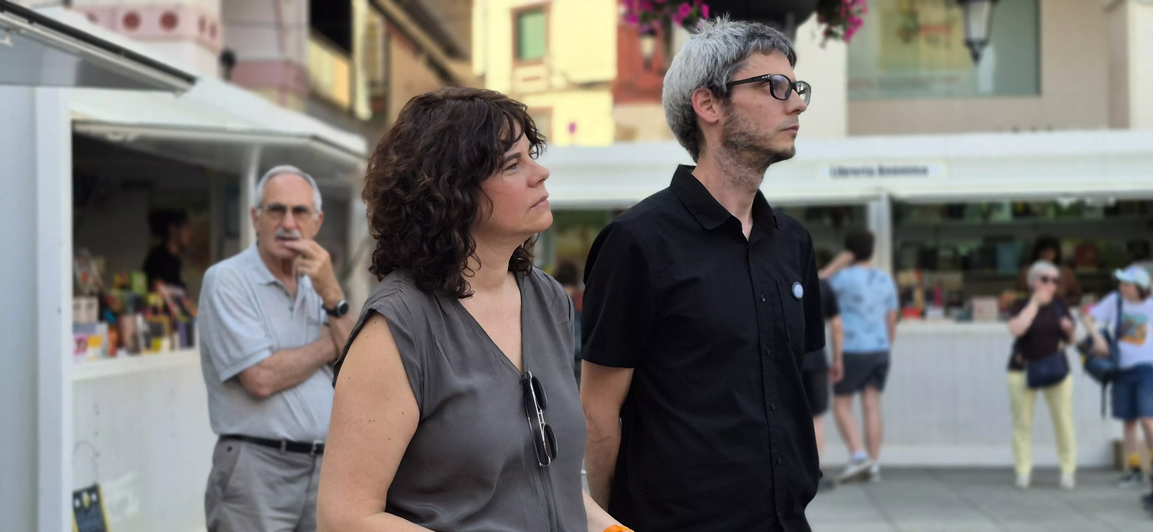 Goretti Lafita y Carlos Izuel. Inauguración de la 42ª Feria del Libro de Huesca. Foto Myriam Martínez