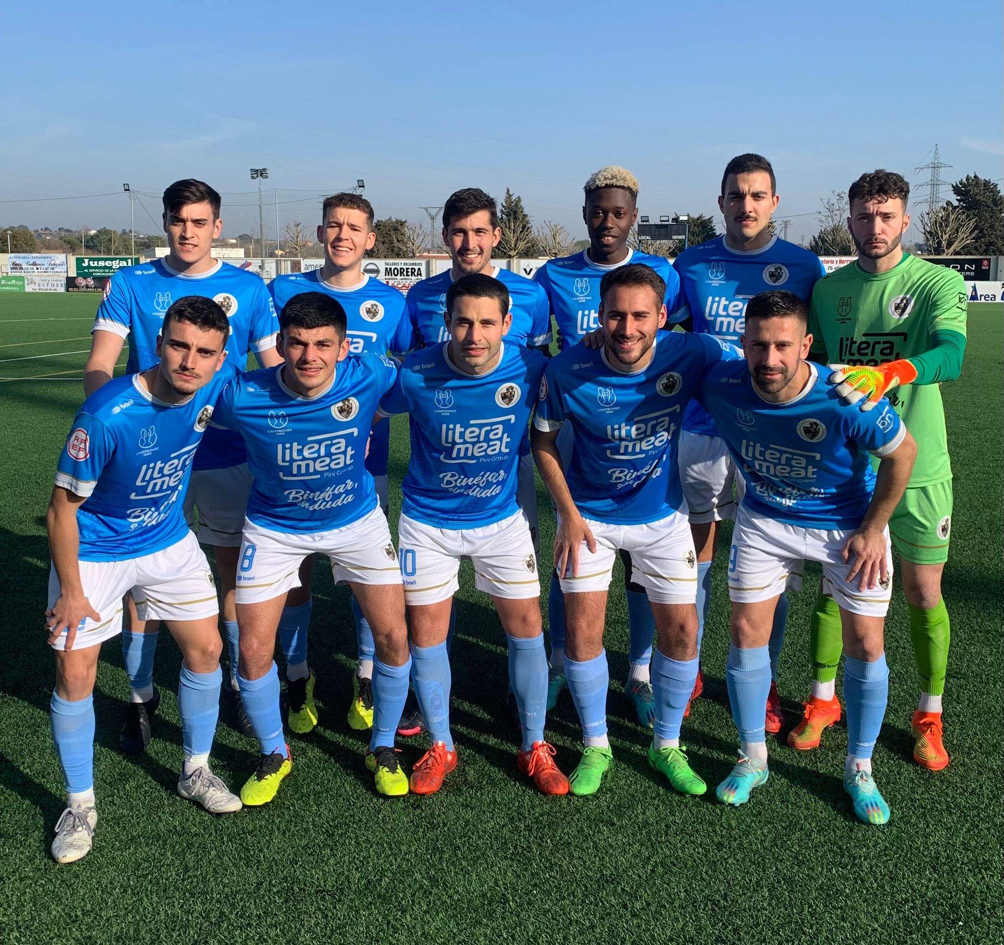 Once del Binéfar ante el Almudévar. 