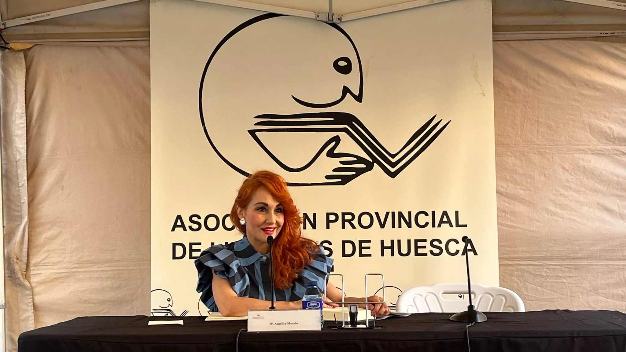 Angélica Morales en la Feria del Libro. Foto Mercedes Manterola