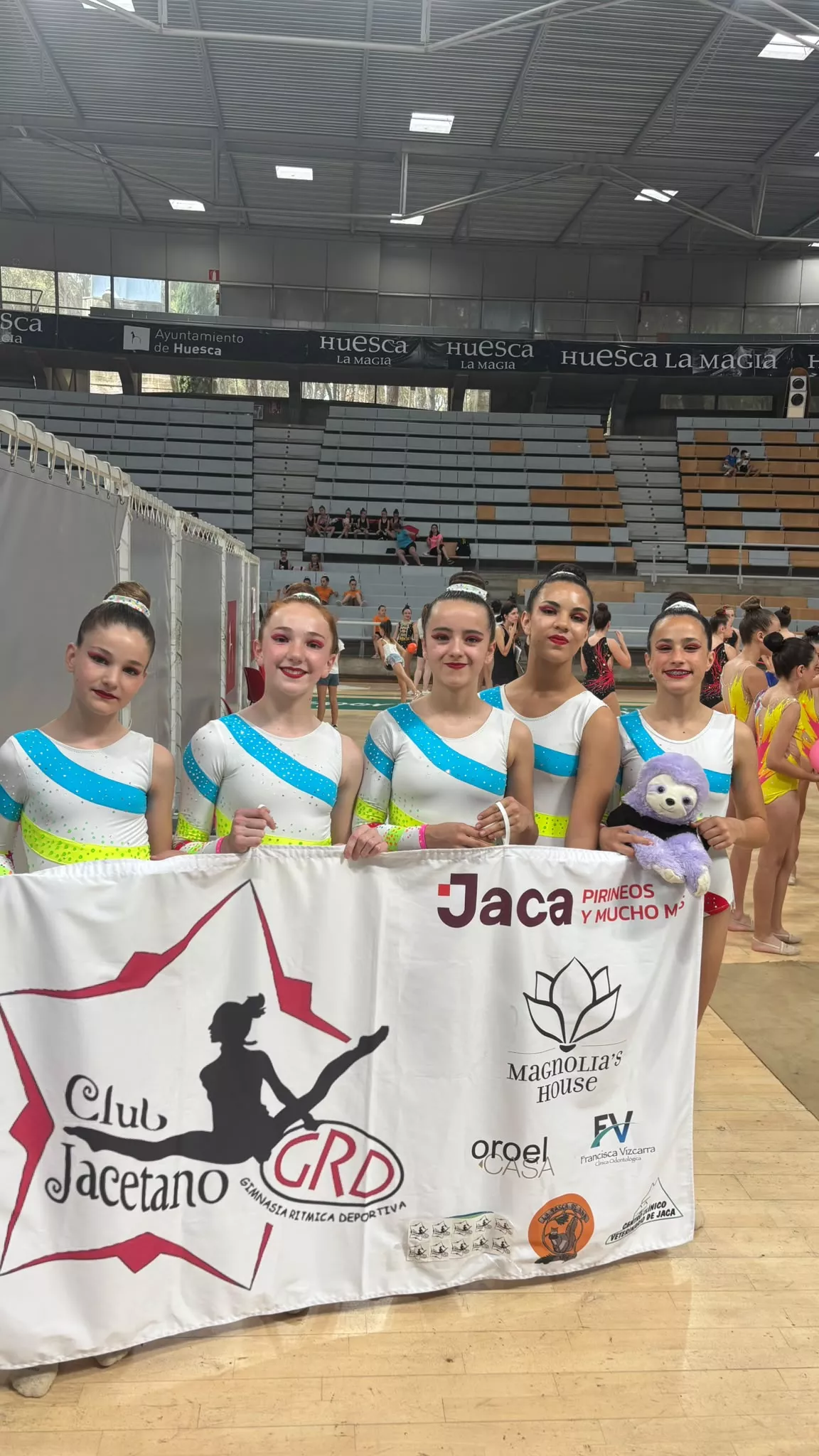 Jacetano GRD, equipo infantil, Izq a der Sara Orduna, Carolina Rey, Aroa Galindo, Martina Blasco y Paula García