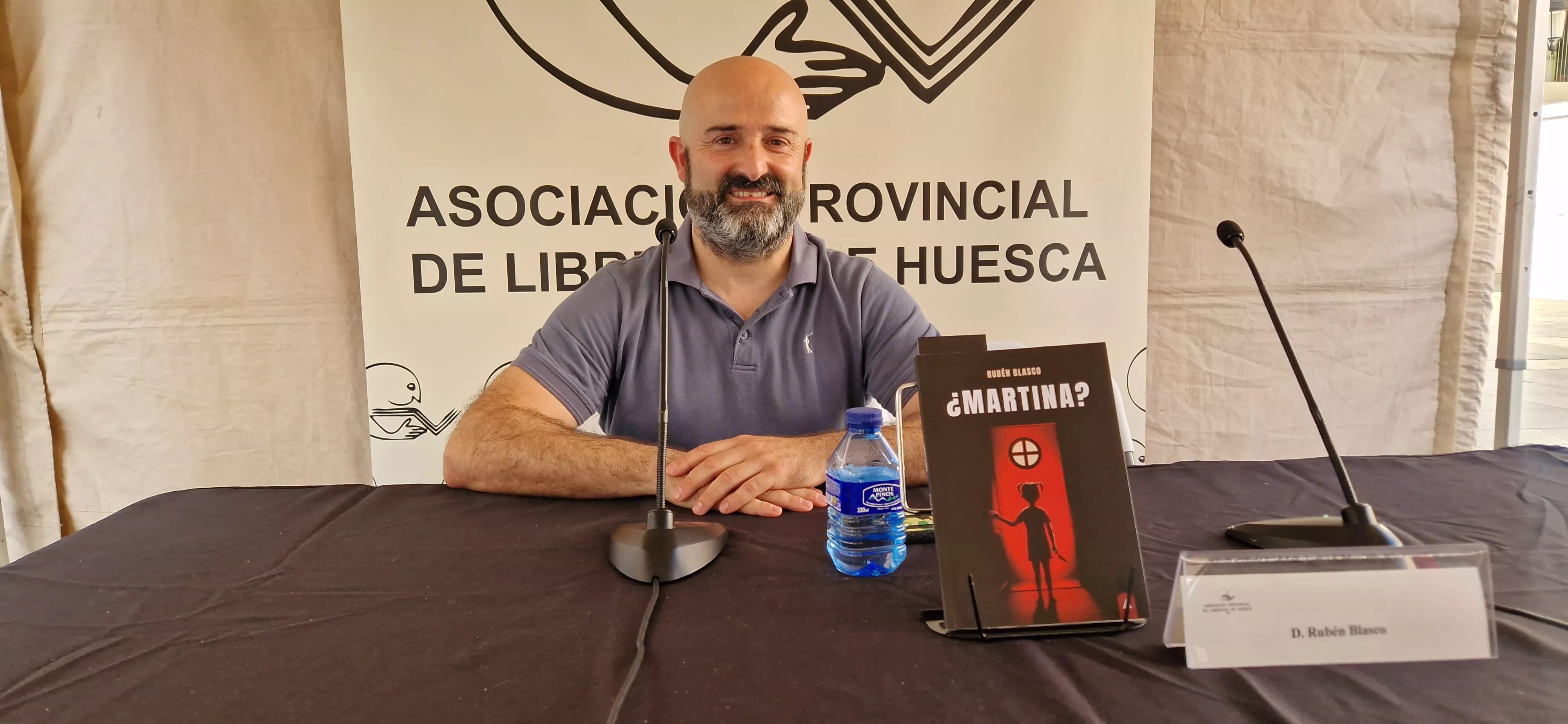 Rubén Blasco. 42 Feria del Libro de Huesca el lunes 1 de junio. Foto Myriam Martínez