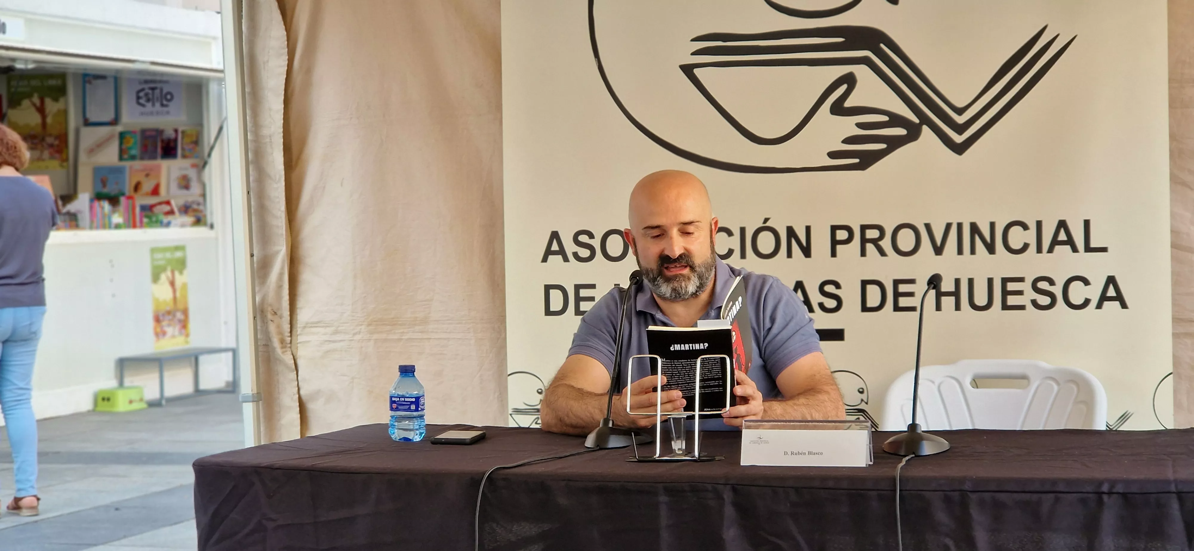 Rubén Blasco. 42 Feria del Libro de Huesca el lunes 1 de junio. Foto Myriam Martínez