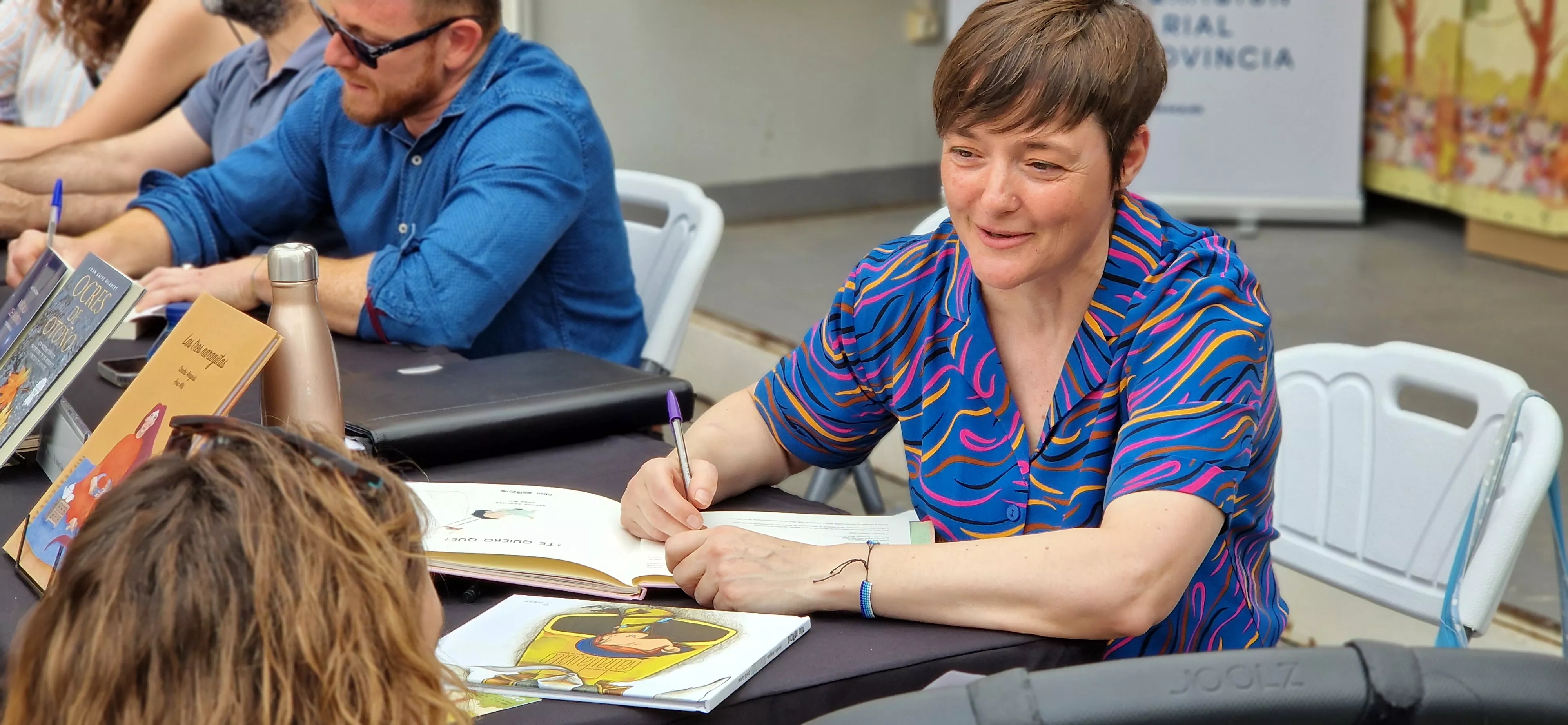 Sandra Araguás. 42 Feria del Libro de Huesca el lunes 1 de junio. Foto Myriam Martínez