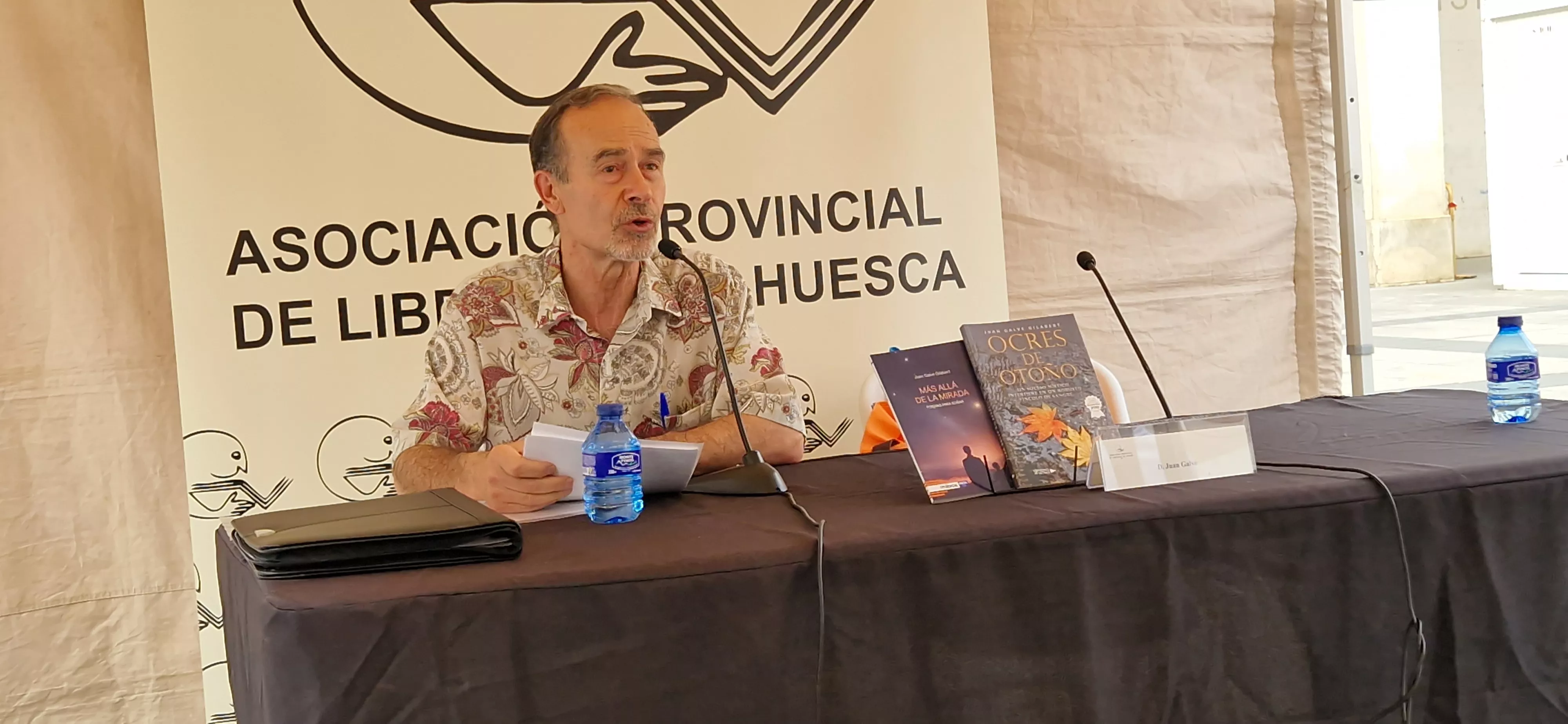 Juan Galve. 42 Feria del Libro de Huesca el lunes 1 de junio. Foto Myriam Martínez