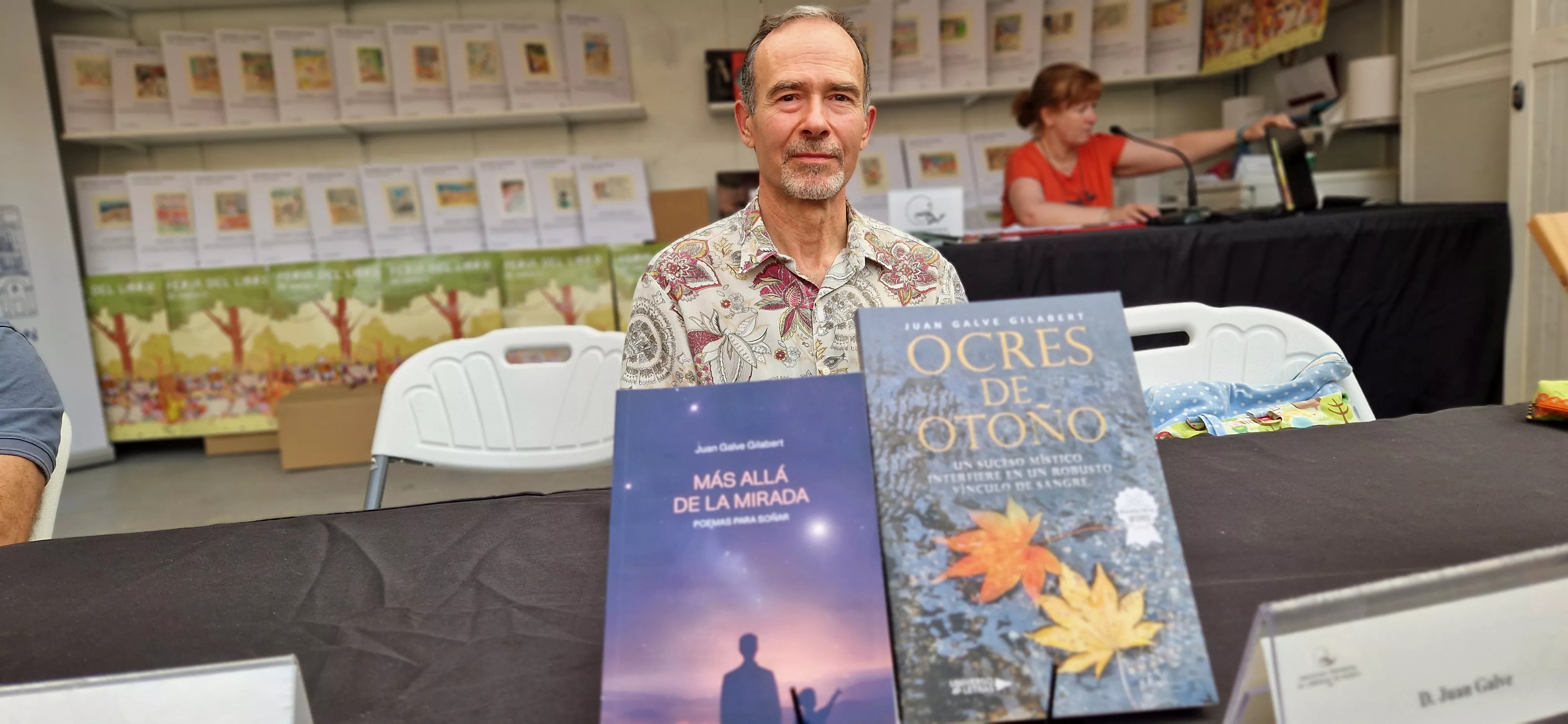 Juan Galve Gilavert.. 42 Feria del Libro de Huesca el lunes 1 de junio. Foto Myriam Martínez