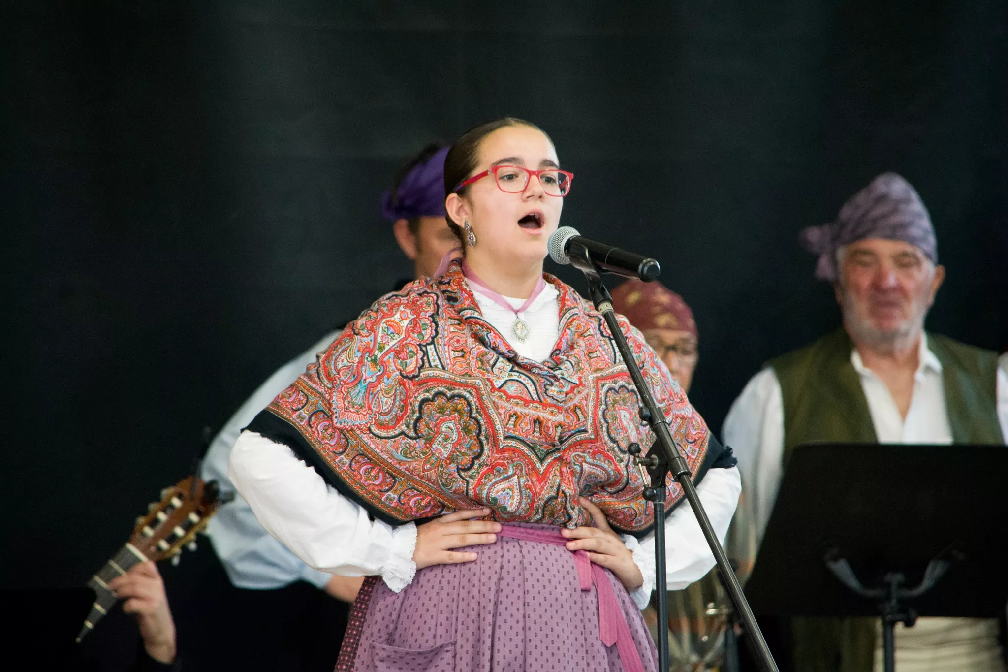 Festival de fin de curso de la Escuela de Folklore y Música de Huesca en Chimillas. Foto David Claveria