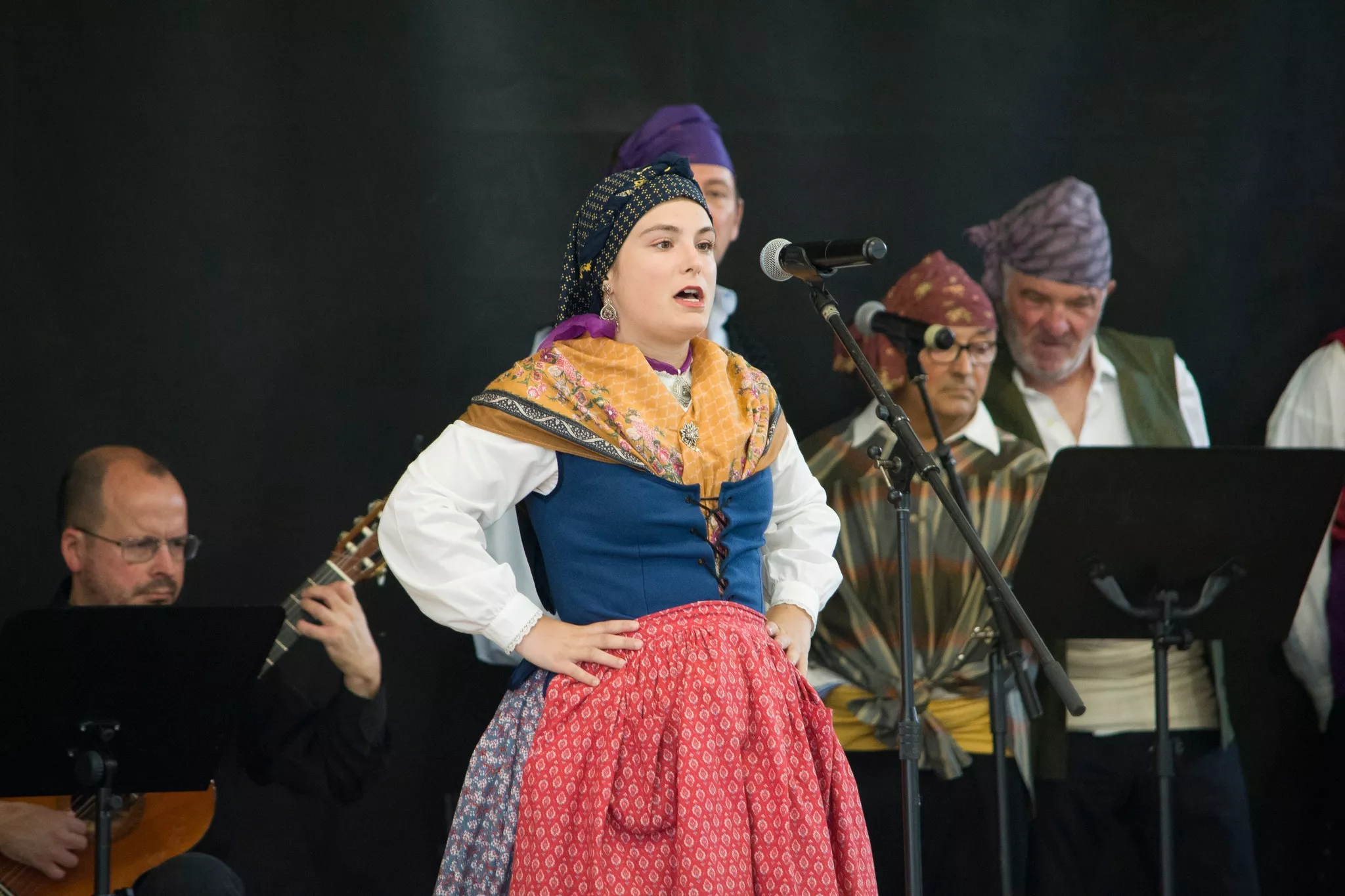 Festival de fin de curso de la Escuela de Folklore y Música de Huesca en Chimillas. Foto David Claveria