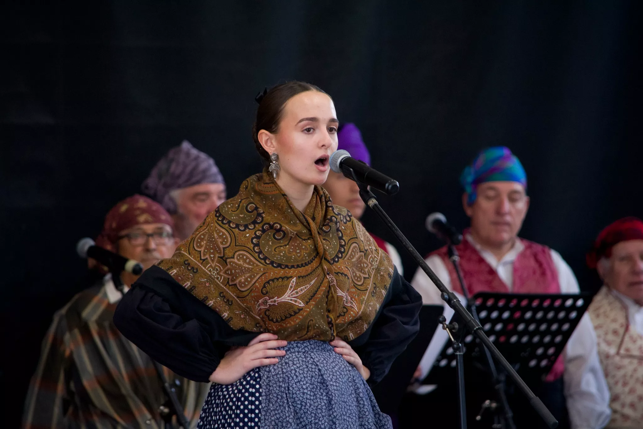 Festival de fin de curso de la Escuela de Folklore y Música de Huesca en Chimillas. Foto David Claveria