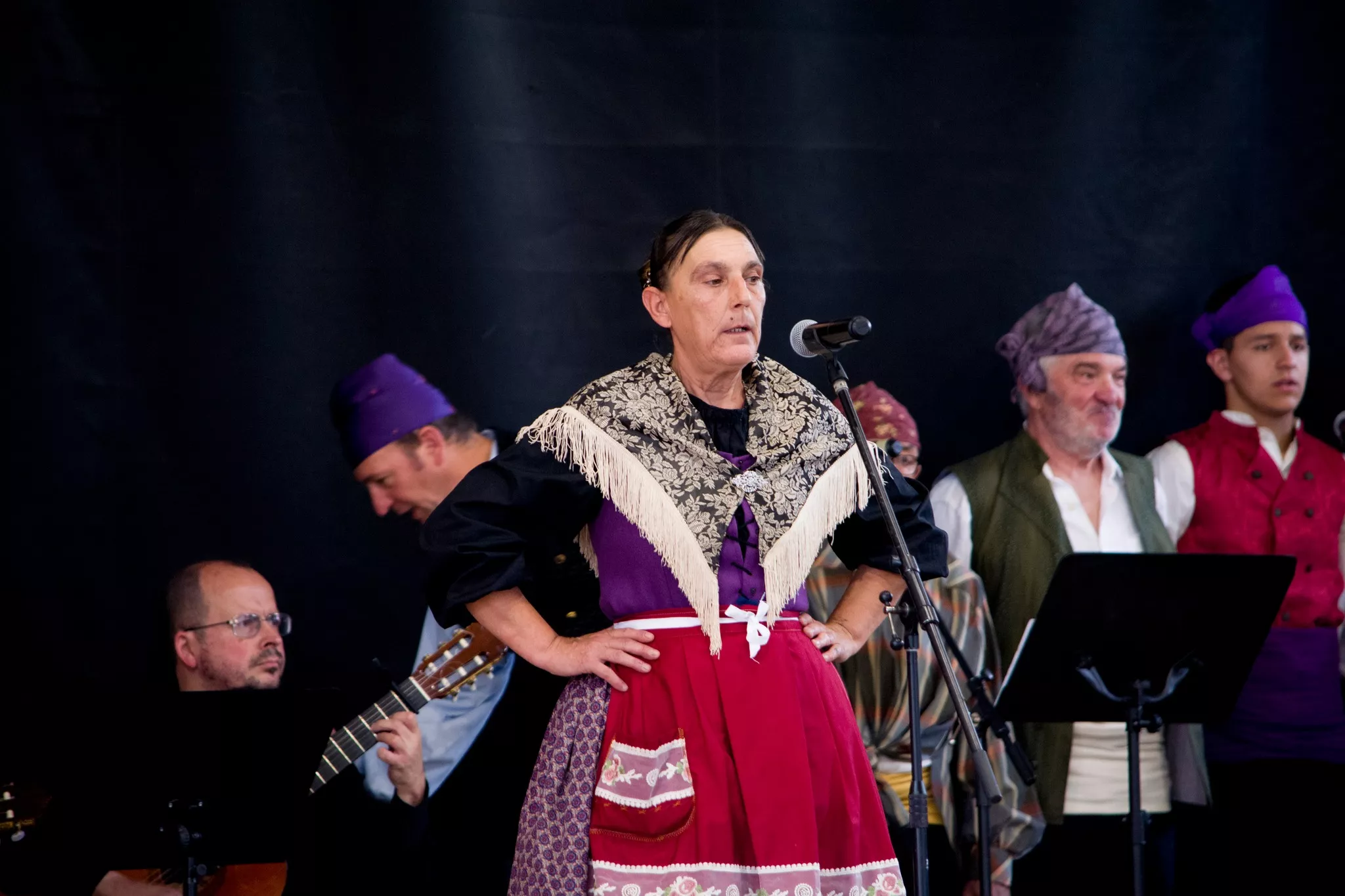 Festival de fin de curso de la Escuela de Folklore y Música de Huesca en Chimillas. Foto David Claveria