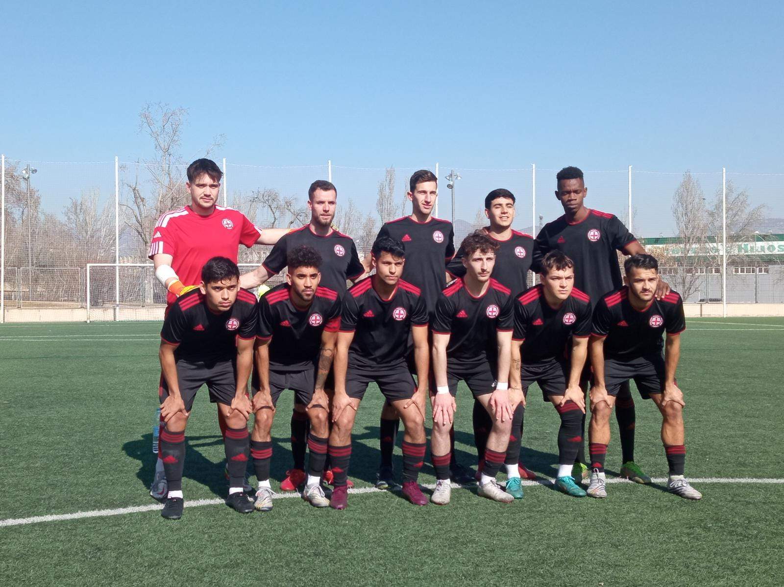 Once inicial del Internacional de Huesca ante el Biescas.