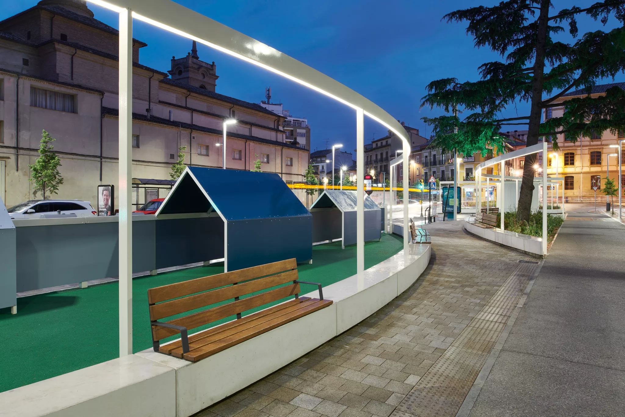 Reurbanización Paseo Ramón y Cajal (Sixto Marín). Mención en categoría medioambiental en Premio de Arquitectura García Mercadal 2023. © Iñaki Bergera