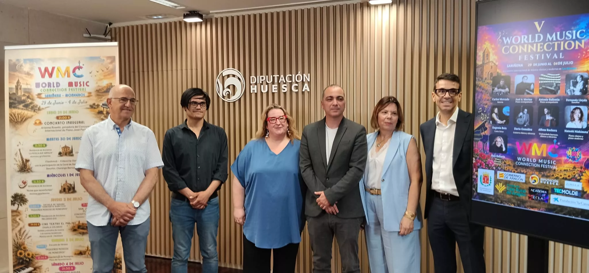 Participantes en la presentación del World Music Connecti-ON Festival de Monegros