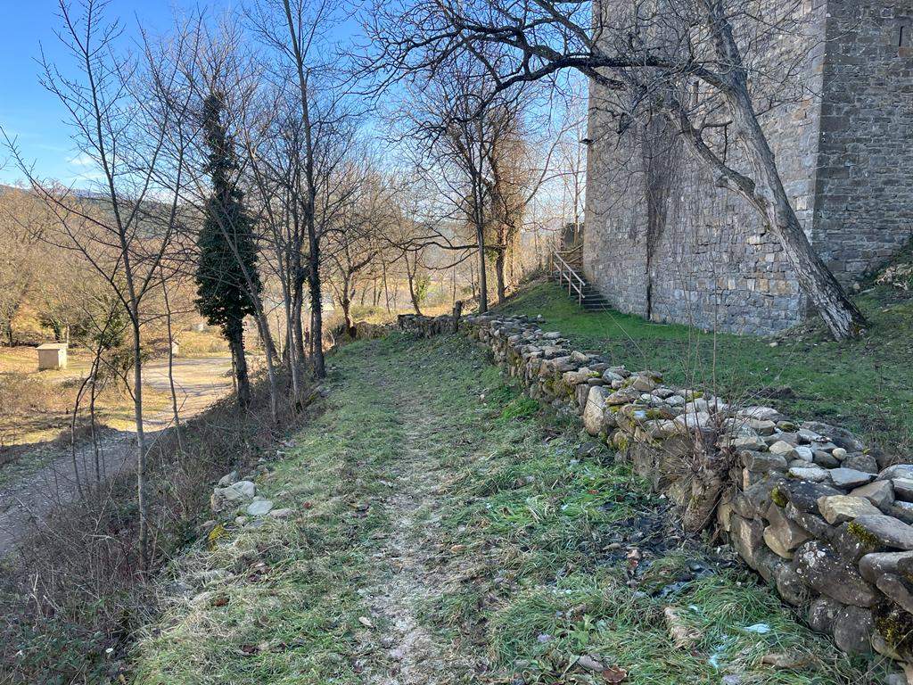 Tramo del frente norte de la muralla donde se van a realizar los trabajos de mejora.