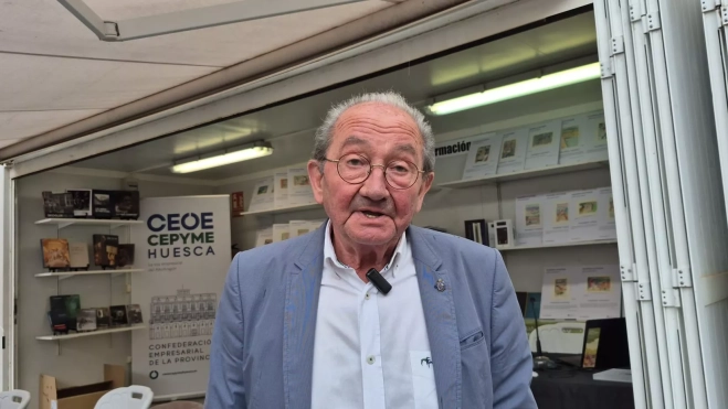 Fernando Oliván, en la Feria del Libro. Foto Myriam Martínez