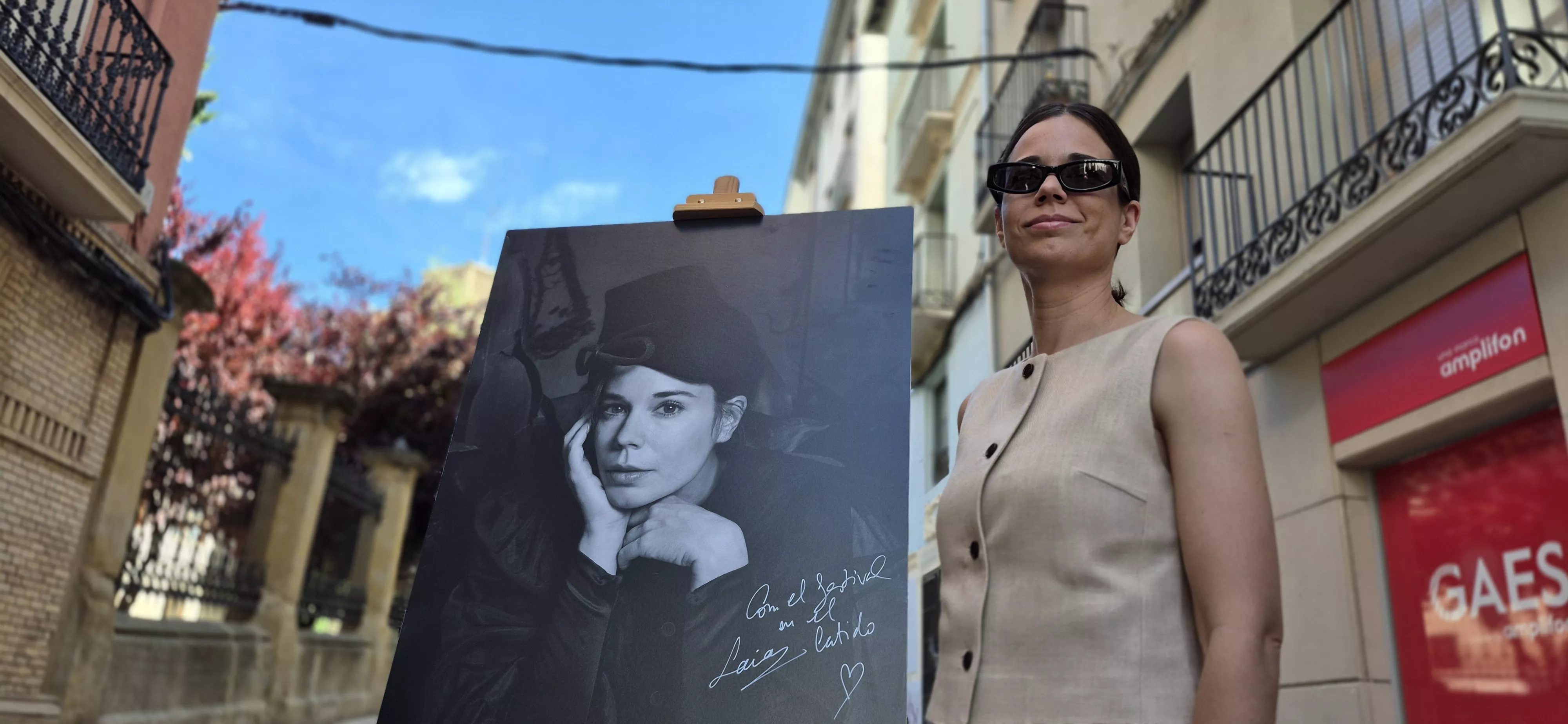 La actriz  Laia Costa, en Huesca. Foto Myriam Martínez