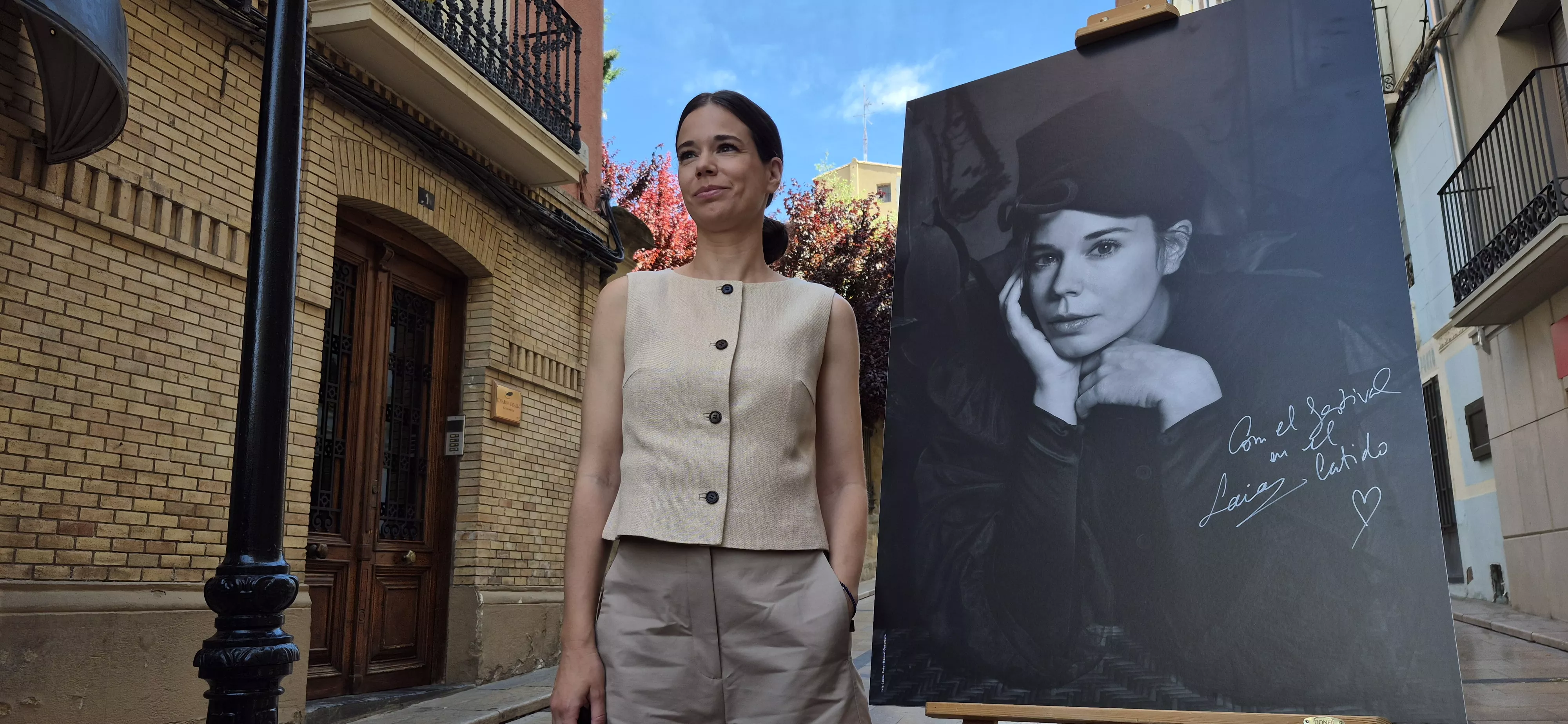 La actriz  Laia Costa, en Huesca. Foto Myriam Martínez