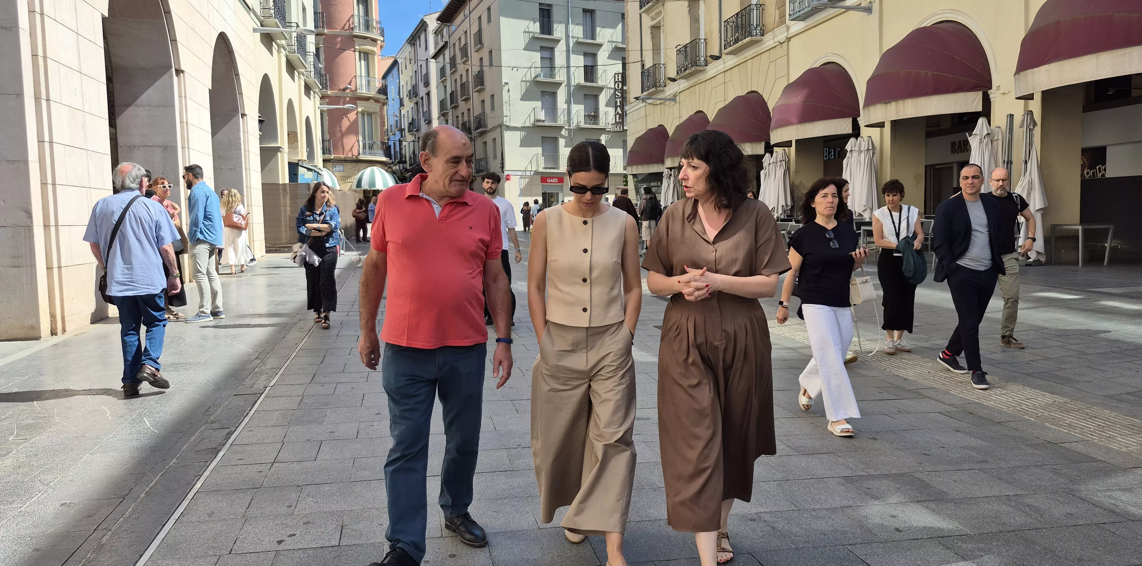 La actriz  Laia Costa, en Huesca. Foto Myriam Martínez