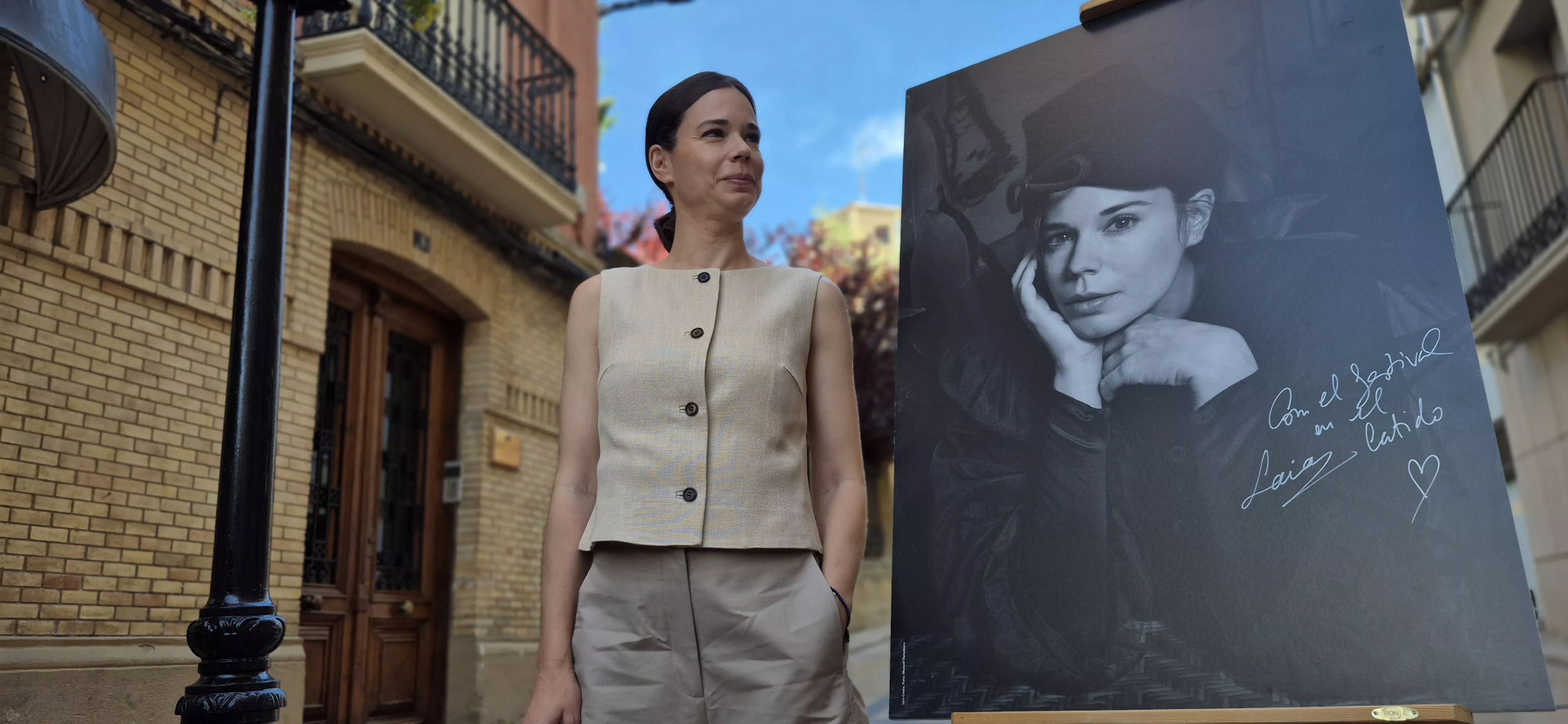 La actriz  Laia Costa, en Huesca. Foto Myriam Martínez