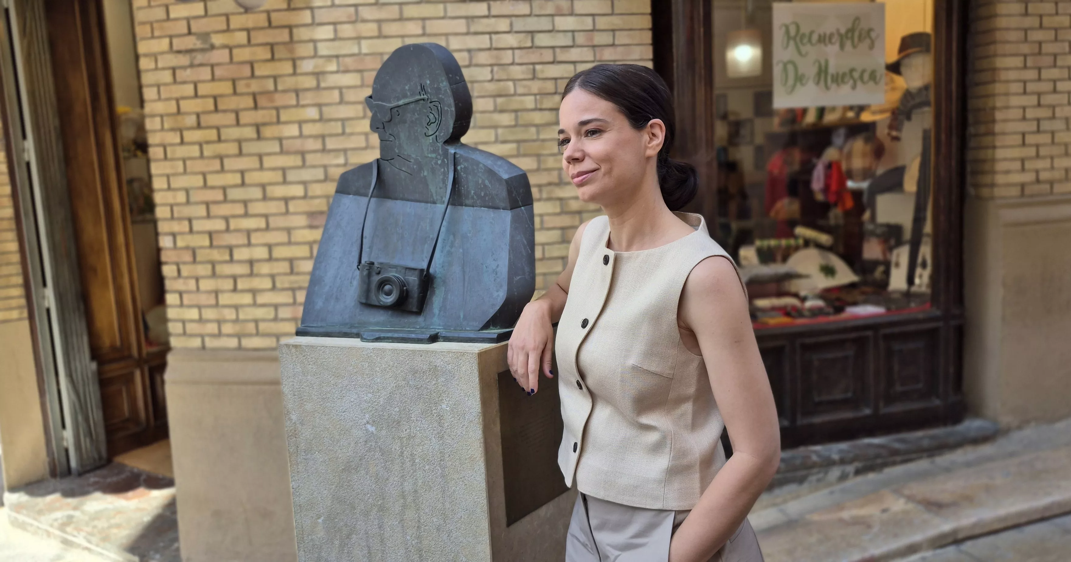 La actriz  Laia Costa, en Huesca. Foto Myriam Martínez