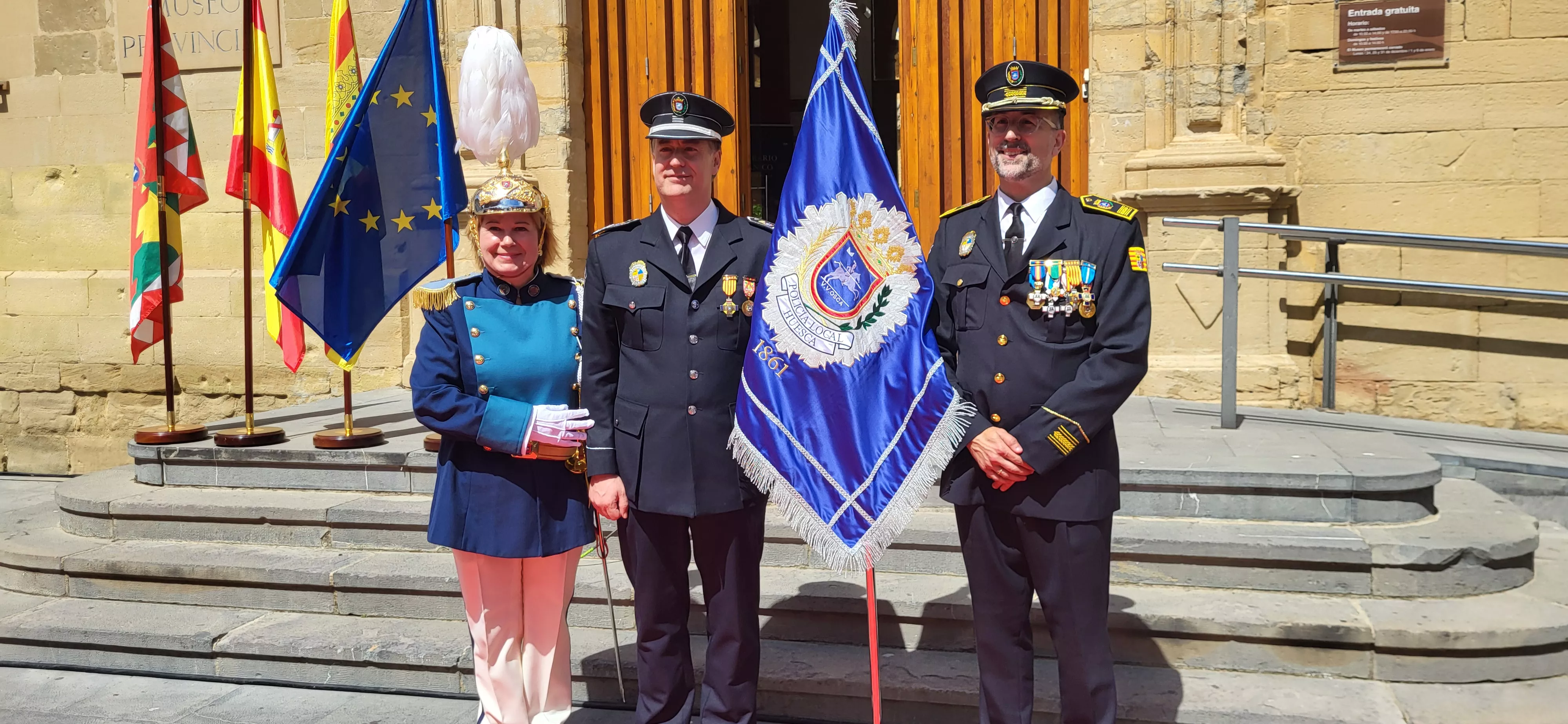 Celebración del 165º aniversario de la Policía Local de Huesca. Foto Mercedes Manterola