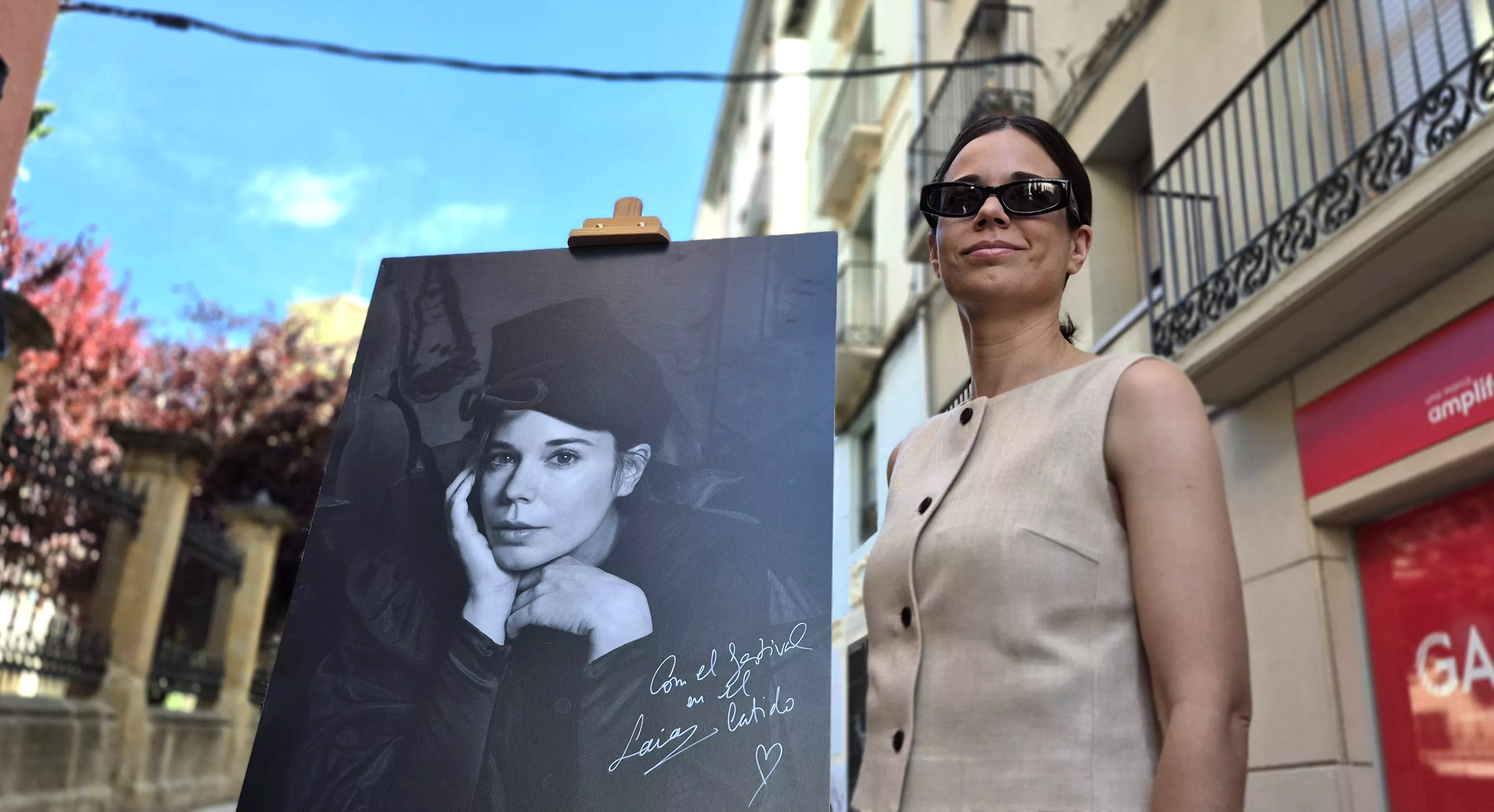 La actriz  Laia Costa, en Huesca. Foto Myriam Martínez