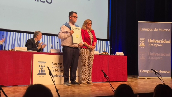  Marc Ojeda Alba ha recibido el Premio CEOE-Cepyme Huesca por su destacada trayectoria. Foto Myriam Martínez