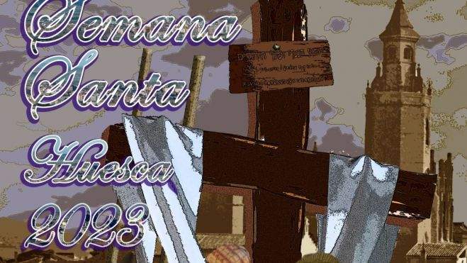 Cartel de la Semana Santa de Huesca 2023, obra de Carlos Jalle Cartel de la Semana Santa de Huesca 2023, obra de Carlos Jalle