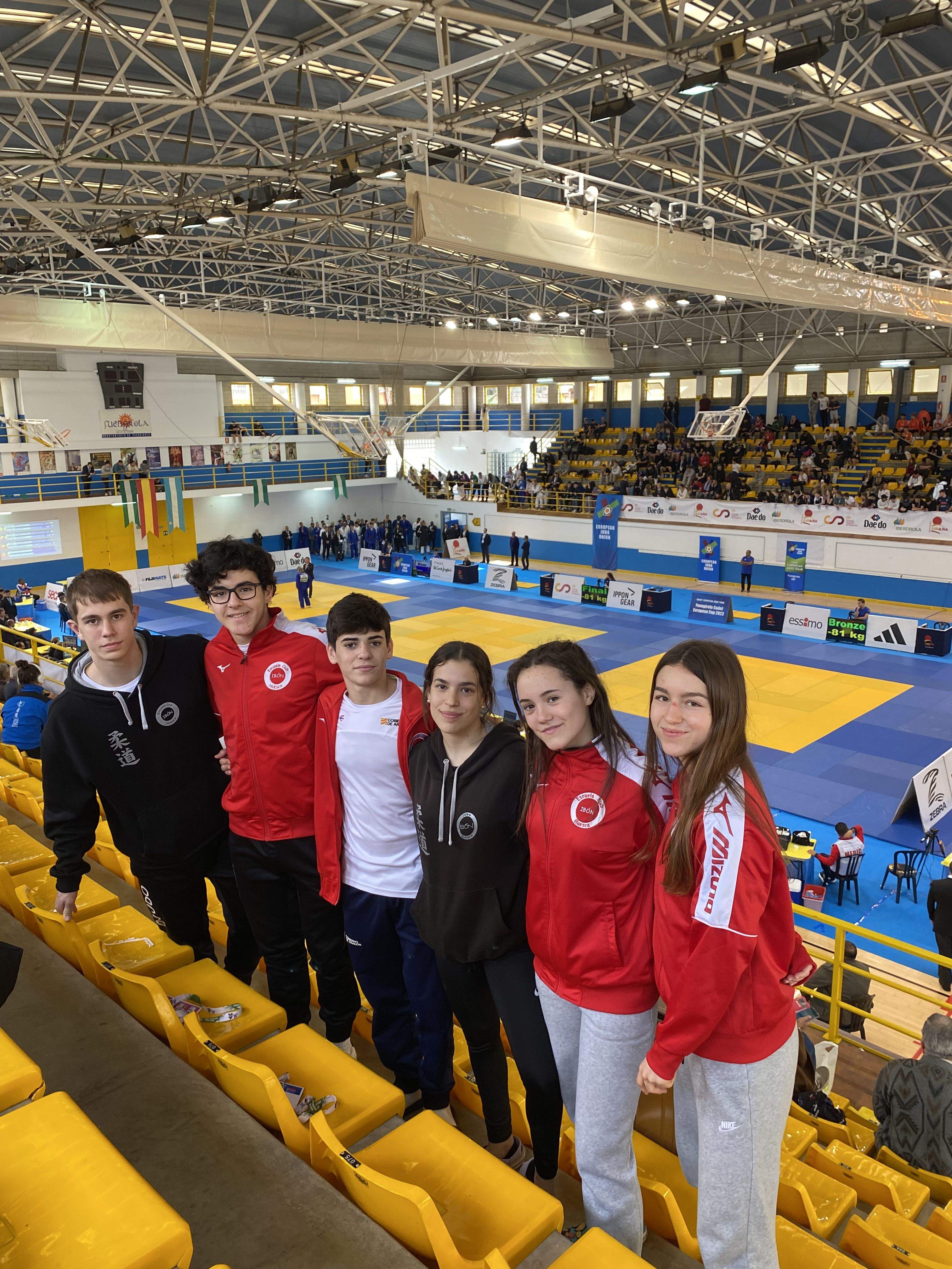 El equipo cadete en Málaga, donde se celebró la European Cup de Fuengirola.