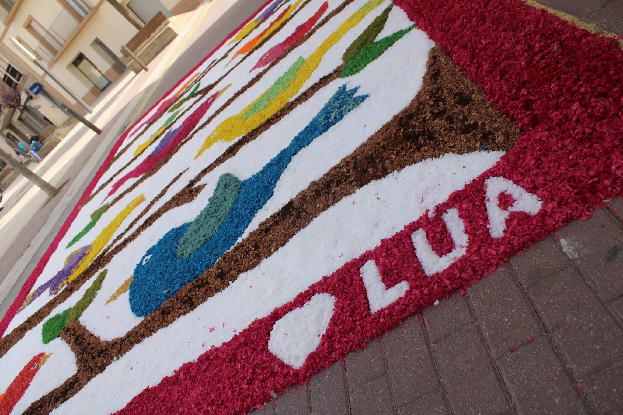 Alfombras de Tamarite de Litera en la celebración del Corpus