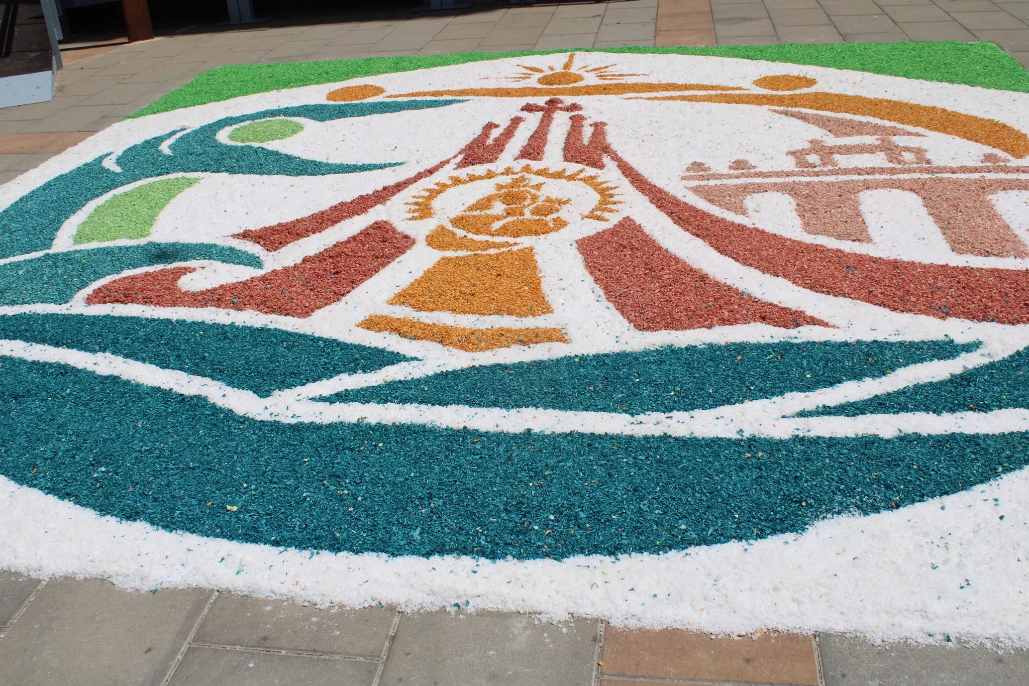 Alfombras de Tamarite de Litera en la celebración del Corpus