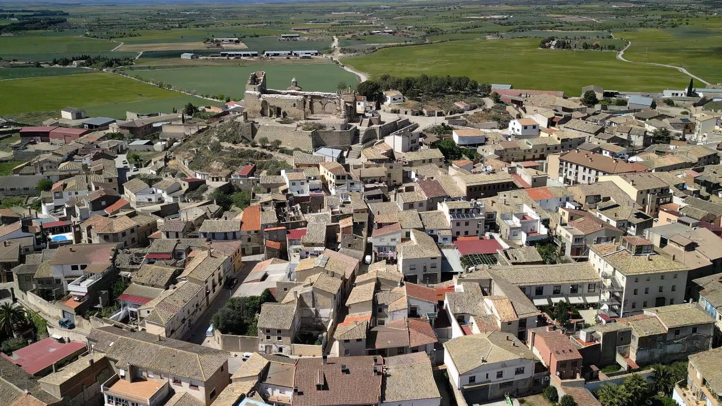 Vista de Almudévar, con inquietud por casos de okupación