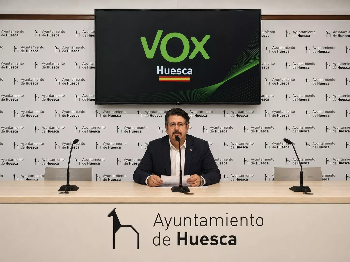 José Luis Rubió, portavoz de VOX en el Ayuntamiento de Huesca