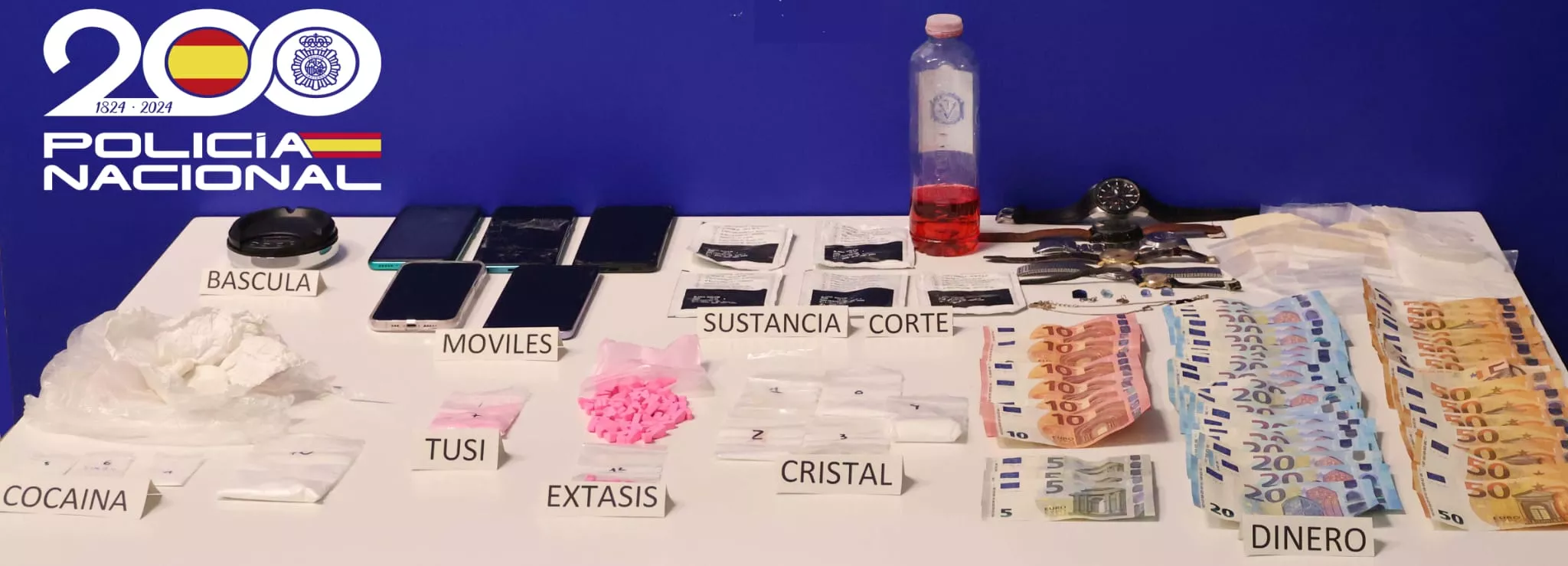 Material incautado por la Policía Nacional