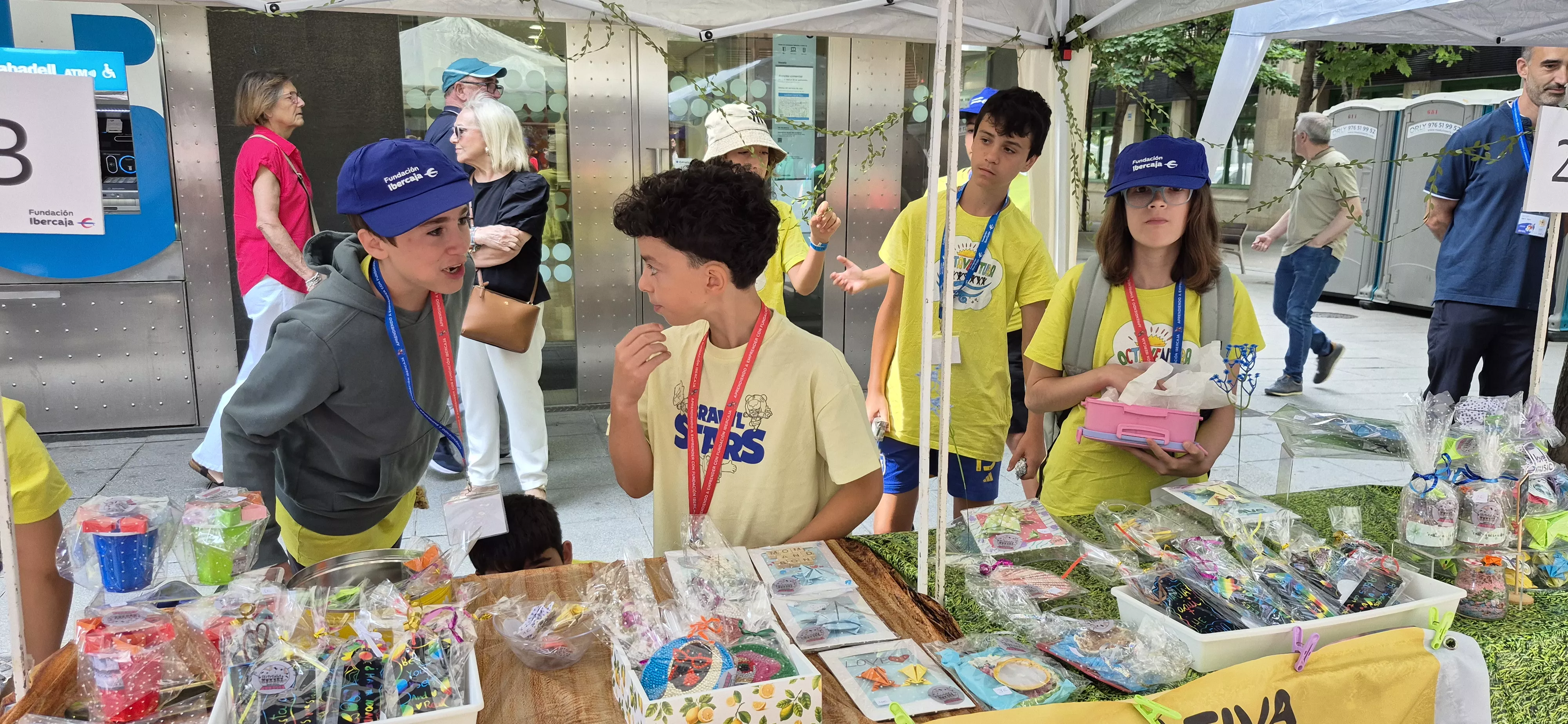 Mercado de Cooperativas Escolares de la Fundación Ibercaja. Foto Myriam Martínez
