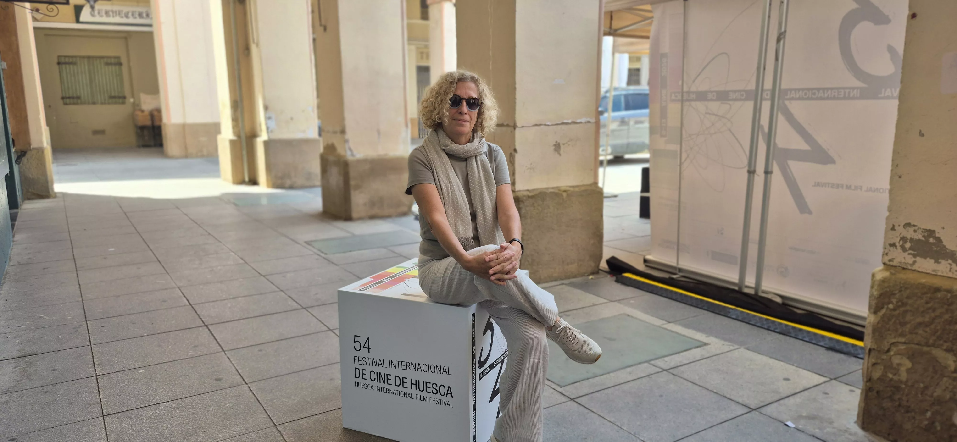 Mané Cisneros, en el Festival Internacional de Cine de Huesca. Foto Myriam Martínez
