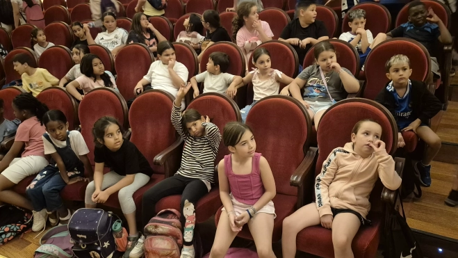 Sección "Niños al festival" del Festival de Cine de Huesca. Foto Myriam Martínez Sección "Niños al festival" del Festival de Cine de Huesca. Foto Myriam Martínez