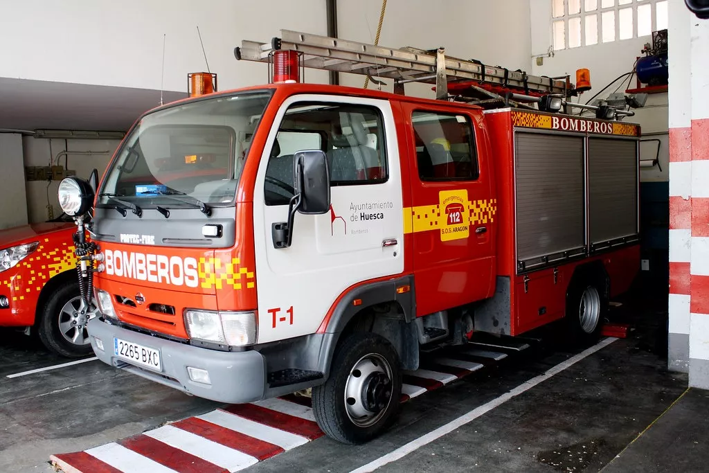 Camión de bomberos donado por el Ayuntamiento de Huesca a Ucrania