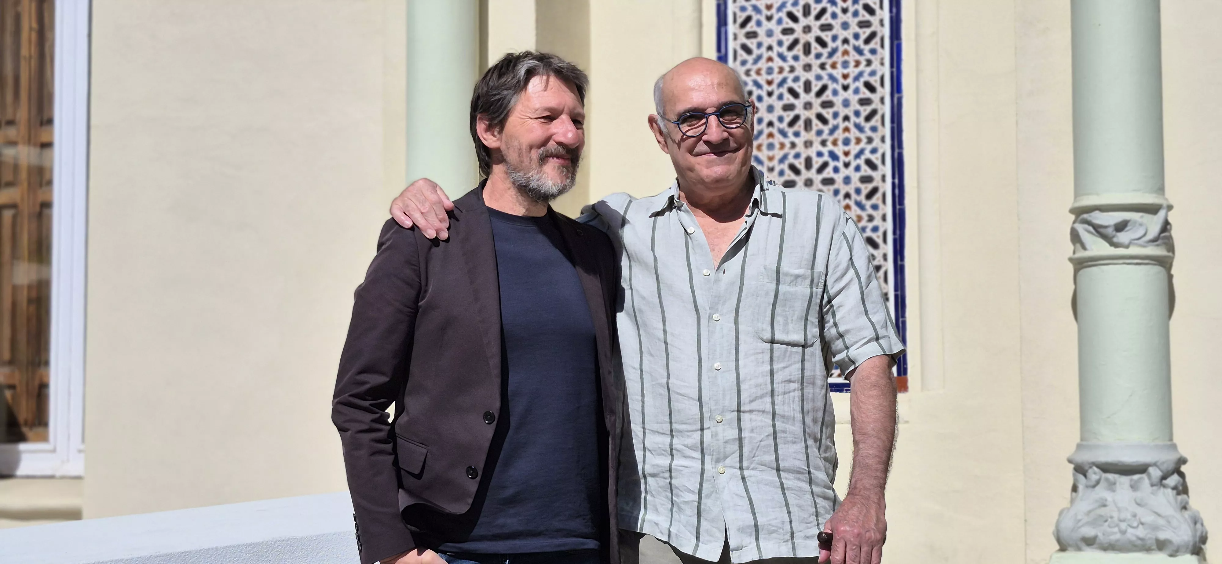 Javier Calvo Torrecilla y Paco Paricio, en el 54º Festival Internacional de Cine de Huesca. Foto Myriam Martínez