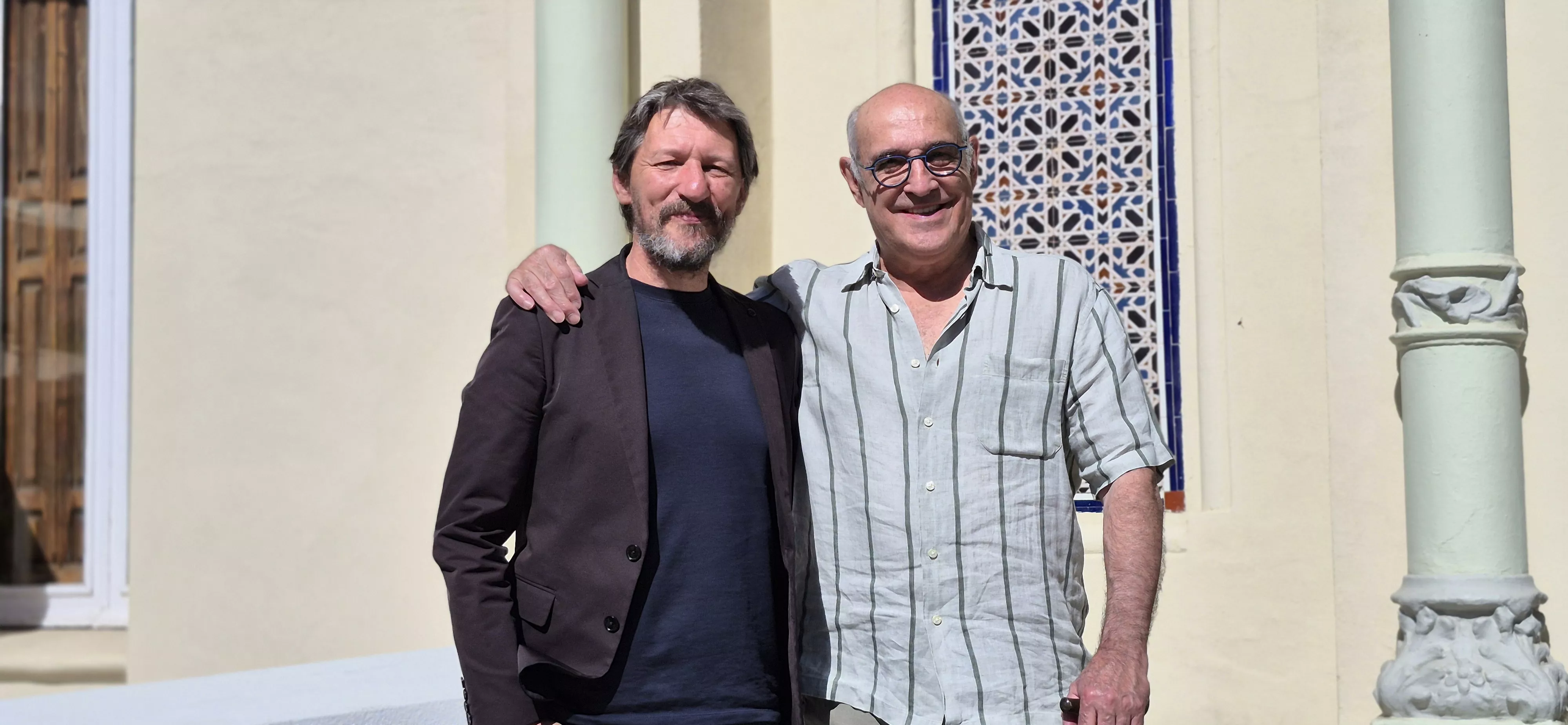 Javier Calvo Torrecilla y Paco Paricio, en el 54º Festival Internacional de Cine de Huesca. Foto Myriam Martínez