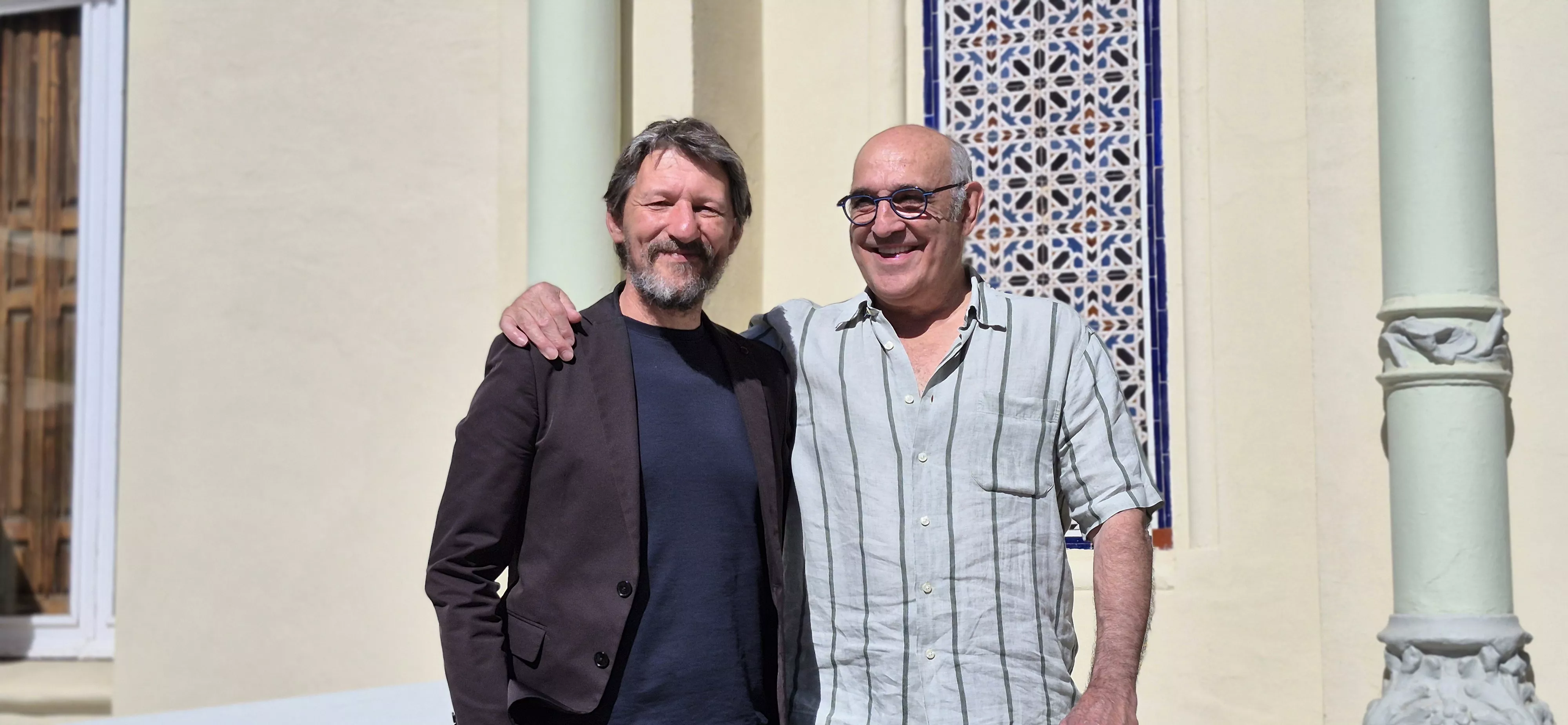 Javier Calvo Torrecilla y Paco Paricio, en el 54º Festival Internacional de Cine de Huesca. Foto Myriam Martínez