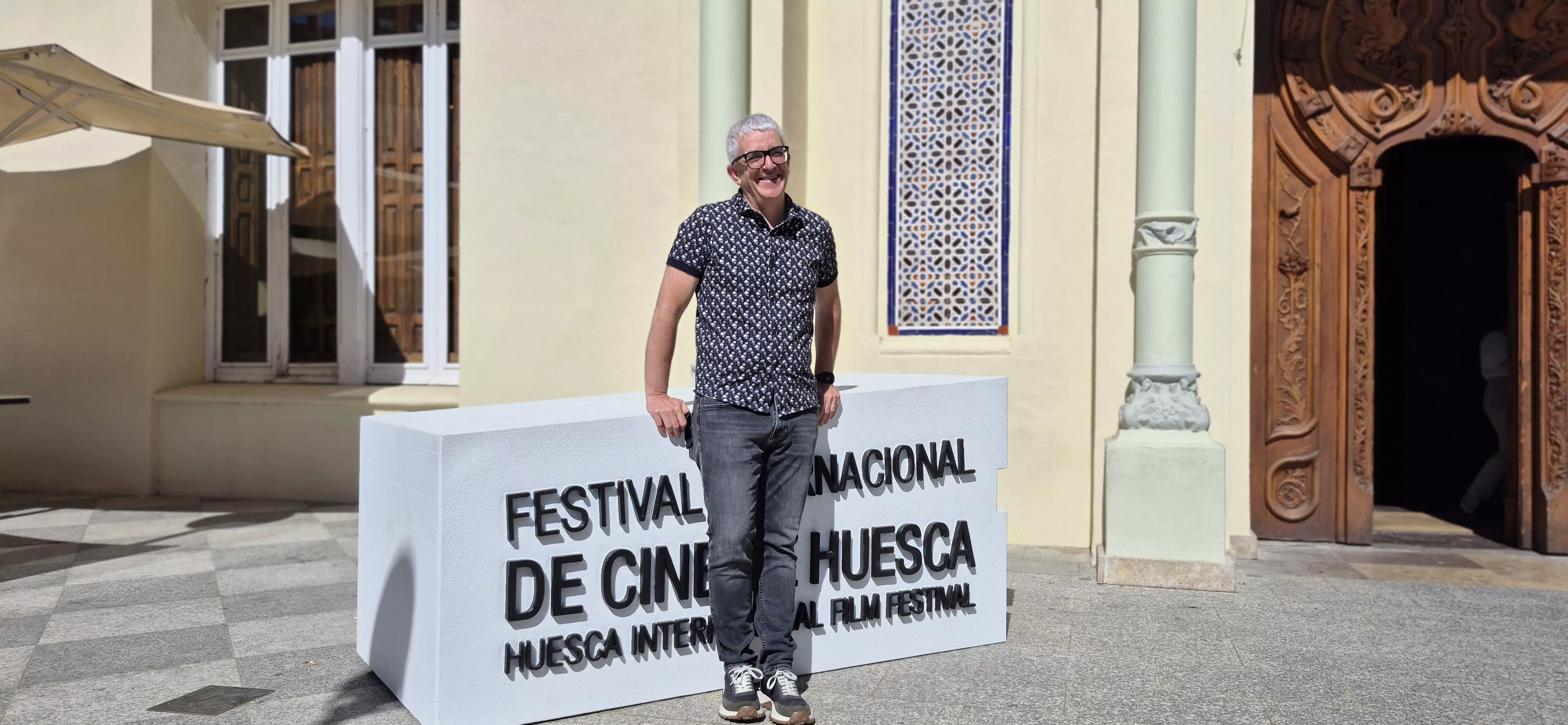 José Alberto Andrés Lacasta, en el 54º Festival Internacional de Cine de Huesca. Foto Myriam Martínez