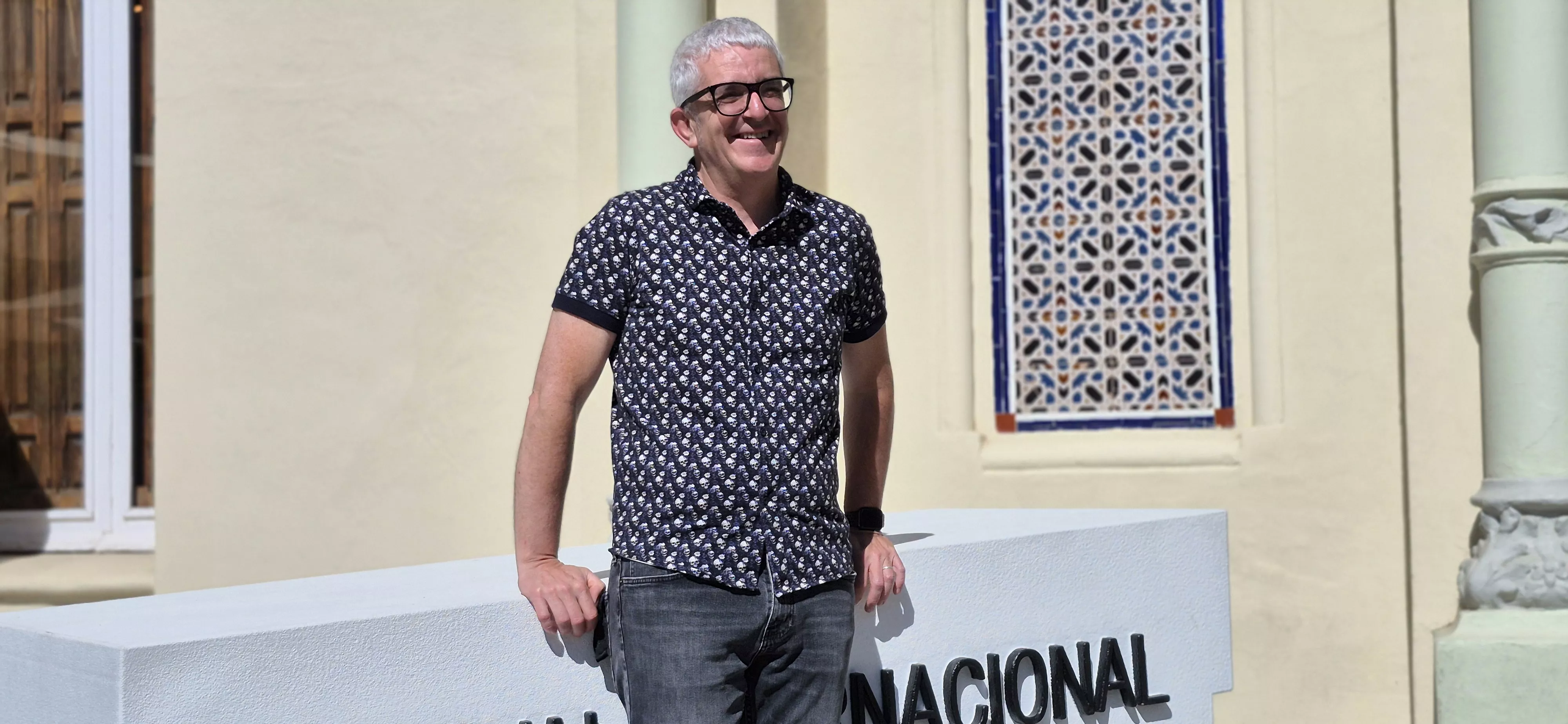 José Alberto Andrés Lacasta, en el 54º Festival Internacional de Cine de Huesca. Foto Myriam Martínez