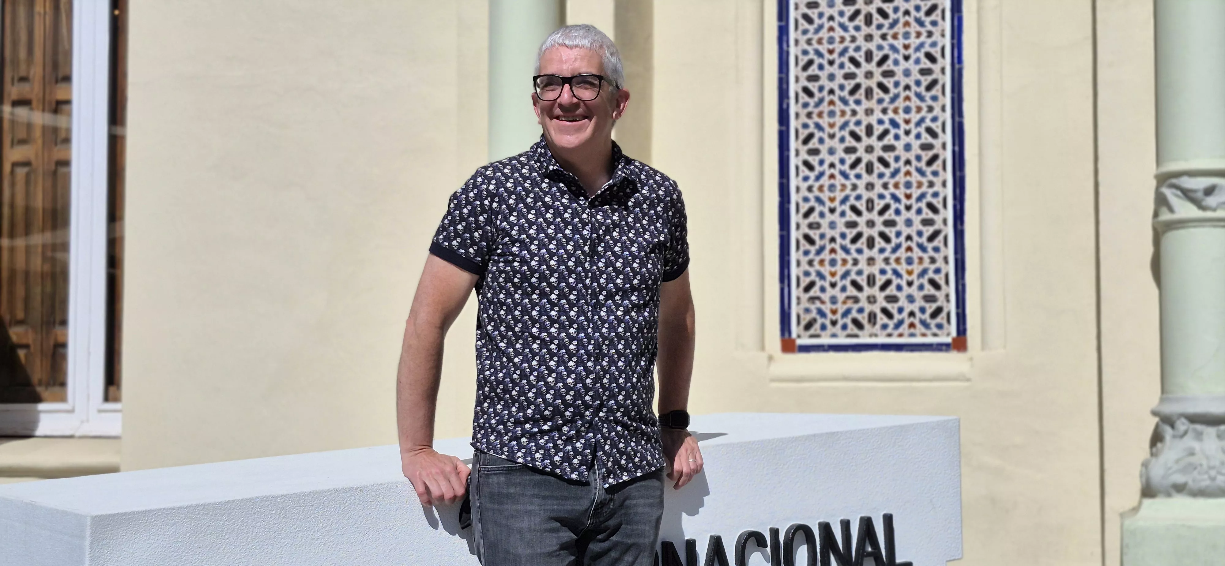 José Alberto Andrés Lacasta, en el 54º Festival Internacional de Cine de Huesca. Foto Myriam Martínez