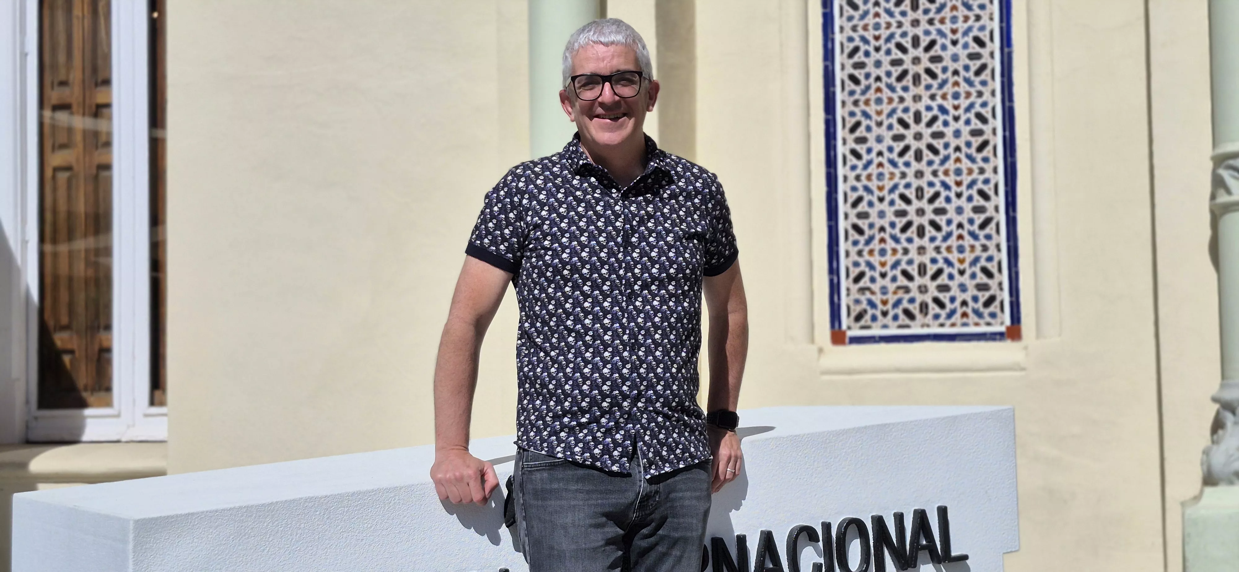 José Alberto Andrés Lacasta, en el 54º Festival Internacional de Cine de Huesca. Foto Myriam Martínez