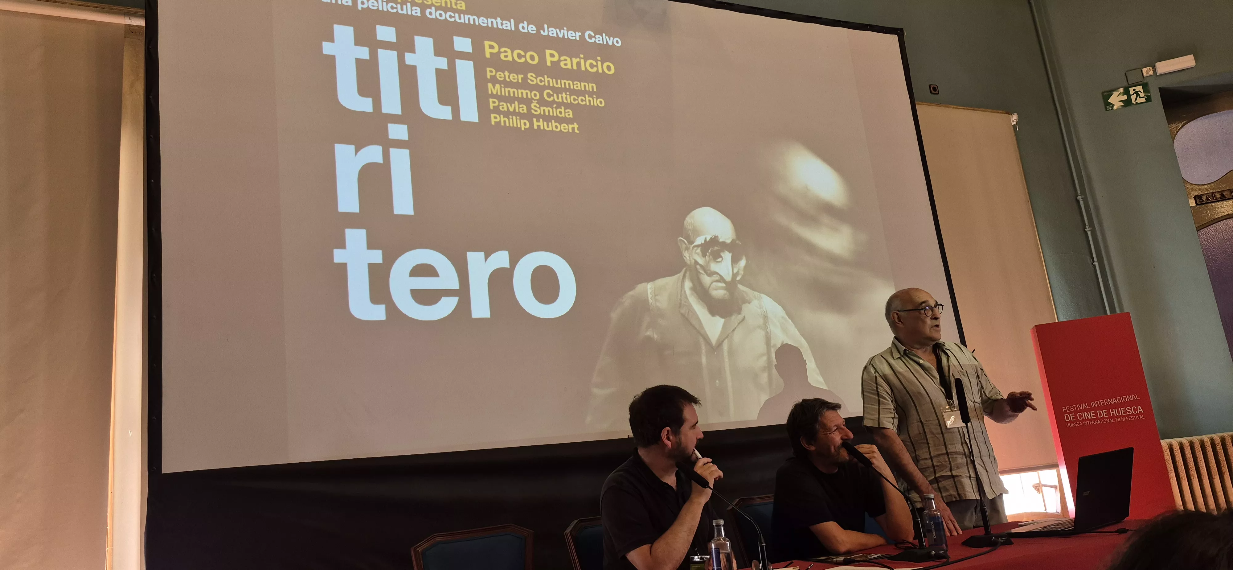 Presentación de Titiritero, de Javier Calvo, y con Paco Paricio. Foto Myriam Martínez