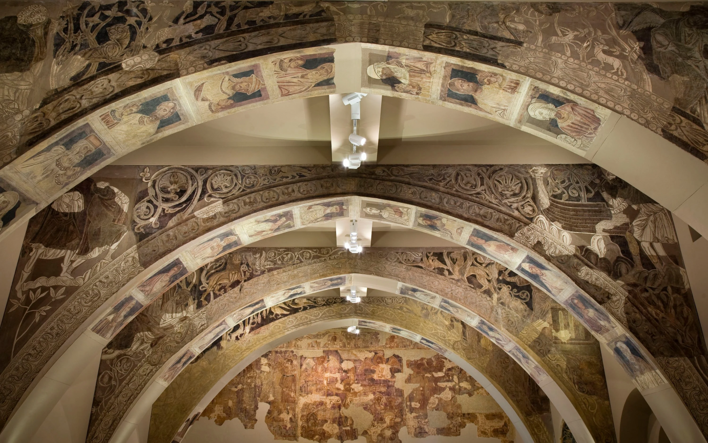 Pinturas murales que deben retornar al Monasterio de Sijena.