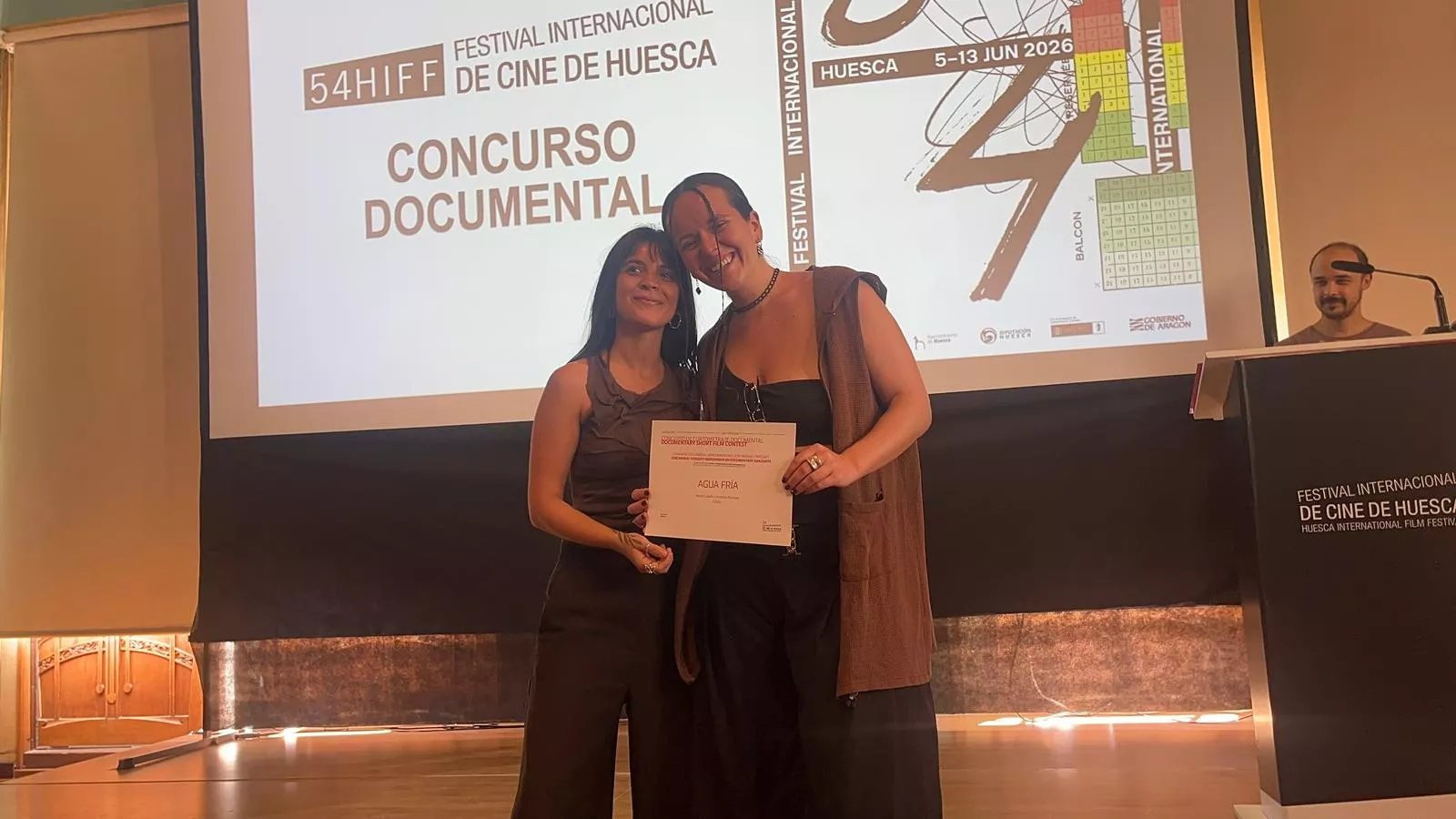 Entrega de premios del Festival Internacional de Cine de Huesca. Foto Mercedes Manterola